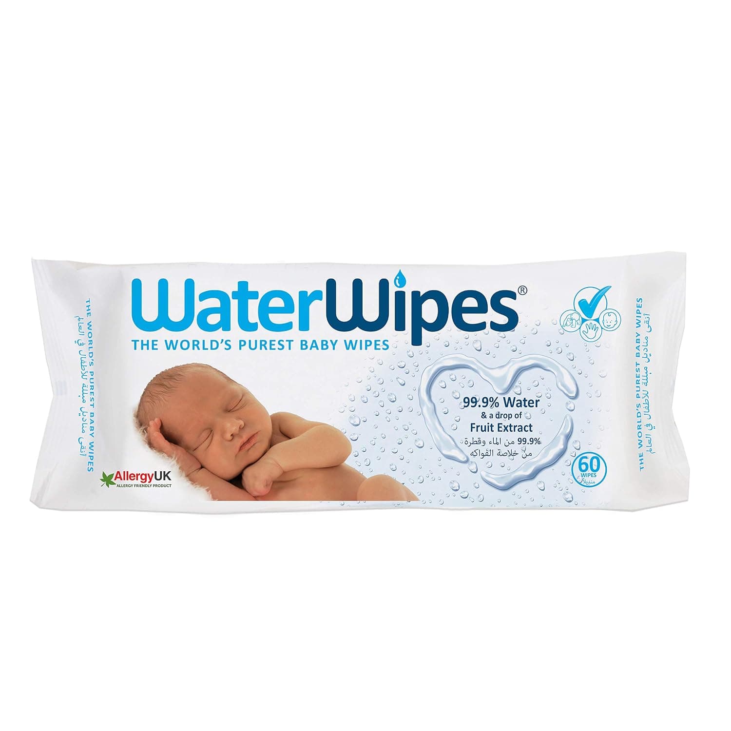 Water Wipes Baby Wipes 60 Wipes