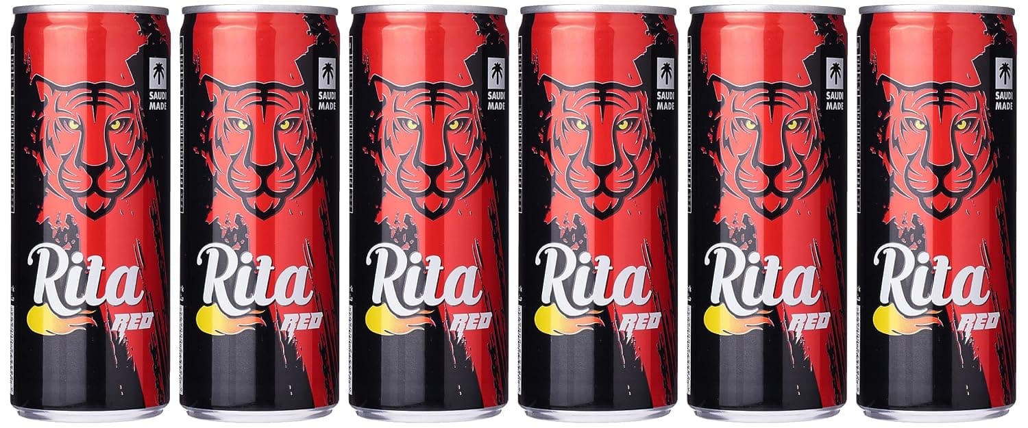 Rita Red Non-Alcoholic Sparkling Soft Drink, Can , 6 x 240 ml