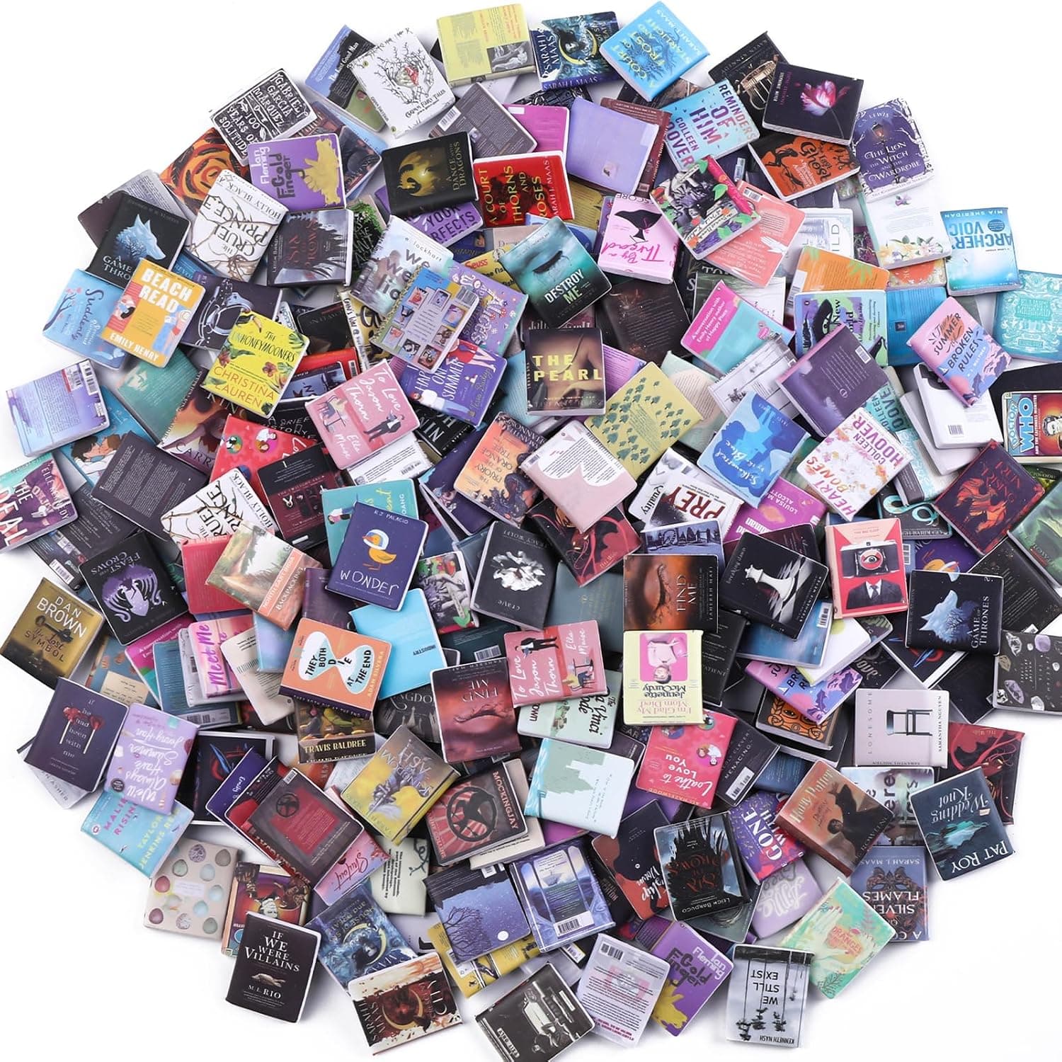 300pcs Mini Books Miniatures Dollhouse Books for Anxiety Bookshelf Fillers | Tiny Plastic Books for Dollhouse Decor Accessories DIY Crafting Bookshelf Library Fillers