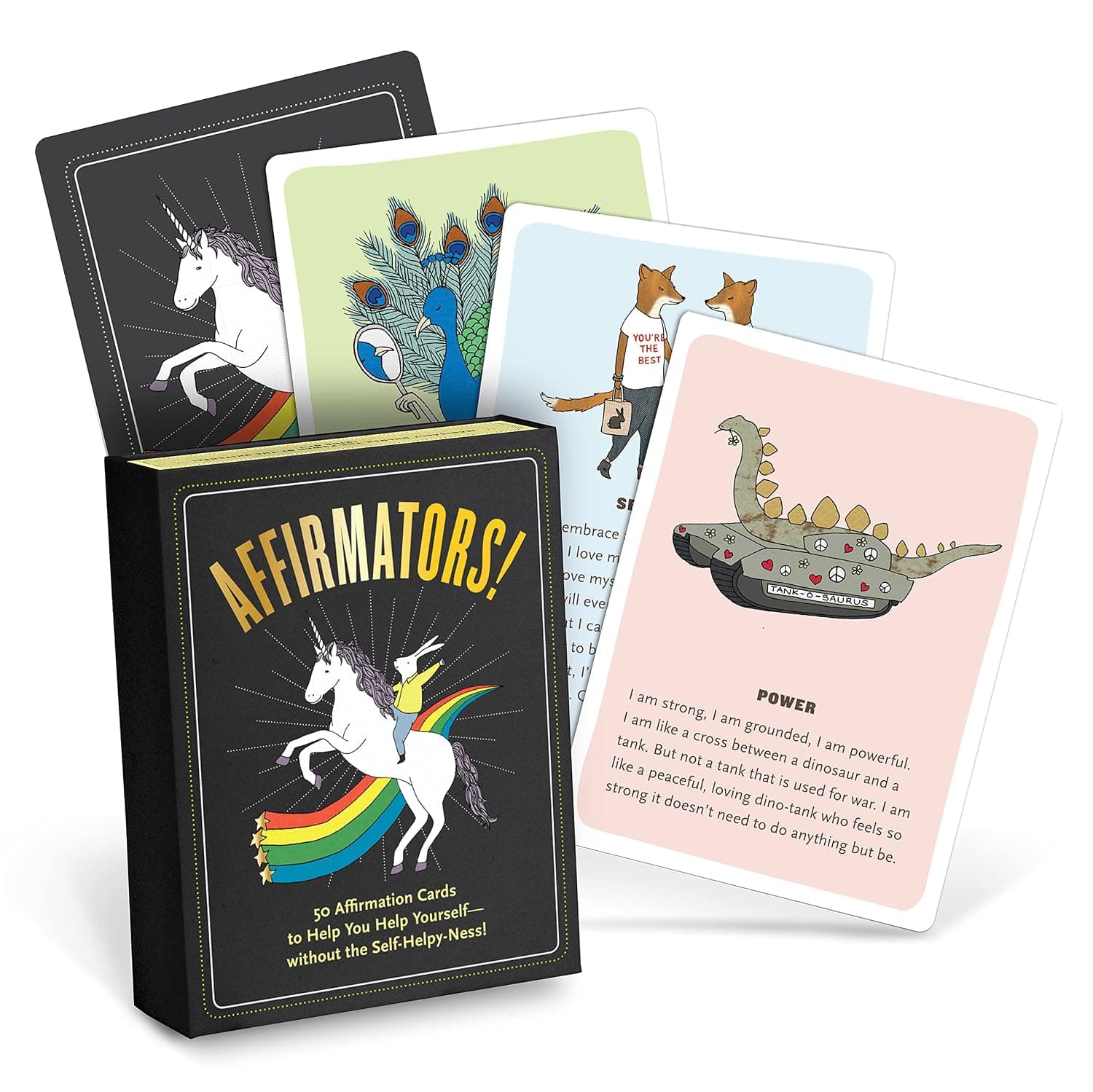 Knock Knock Affirmators! Original: 50 Affirmation Cards Deck Affirmators Original Affirmation Cards to Help You Help Yourself without The Self-Helpy-Ness (50 Cards),3.75 x 5-inches