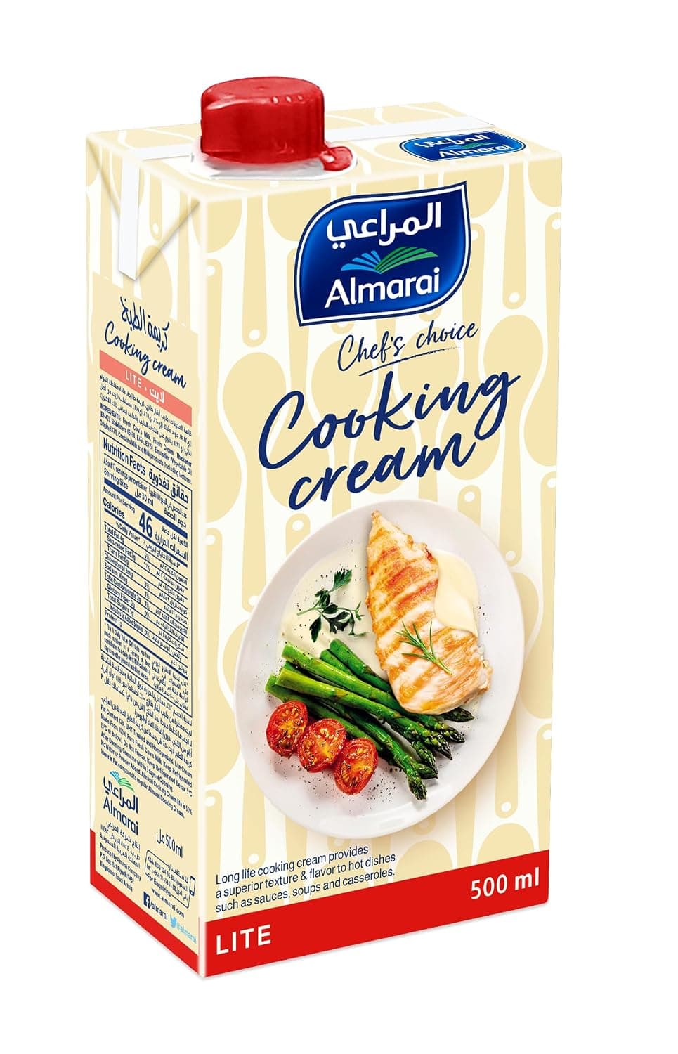 Almarai Light Cooking Cream, 500 ml - Pack of 1
