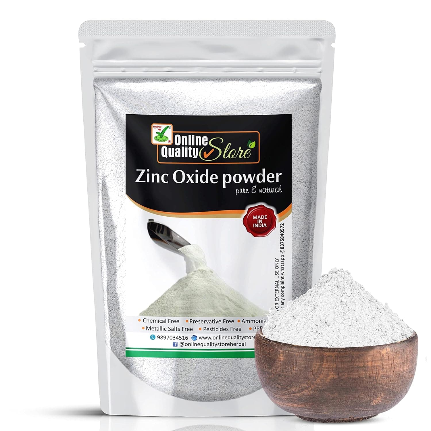 Online Quality Store zinc oxide |zinc oxide powder for face|zno powder|zinc oxide powder for skin |zno non-nano particles |zinc oxide sunscreen |zinc oxide powder for painting,100g