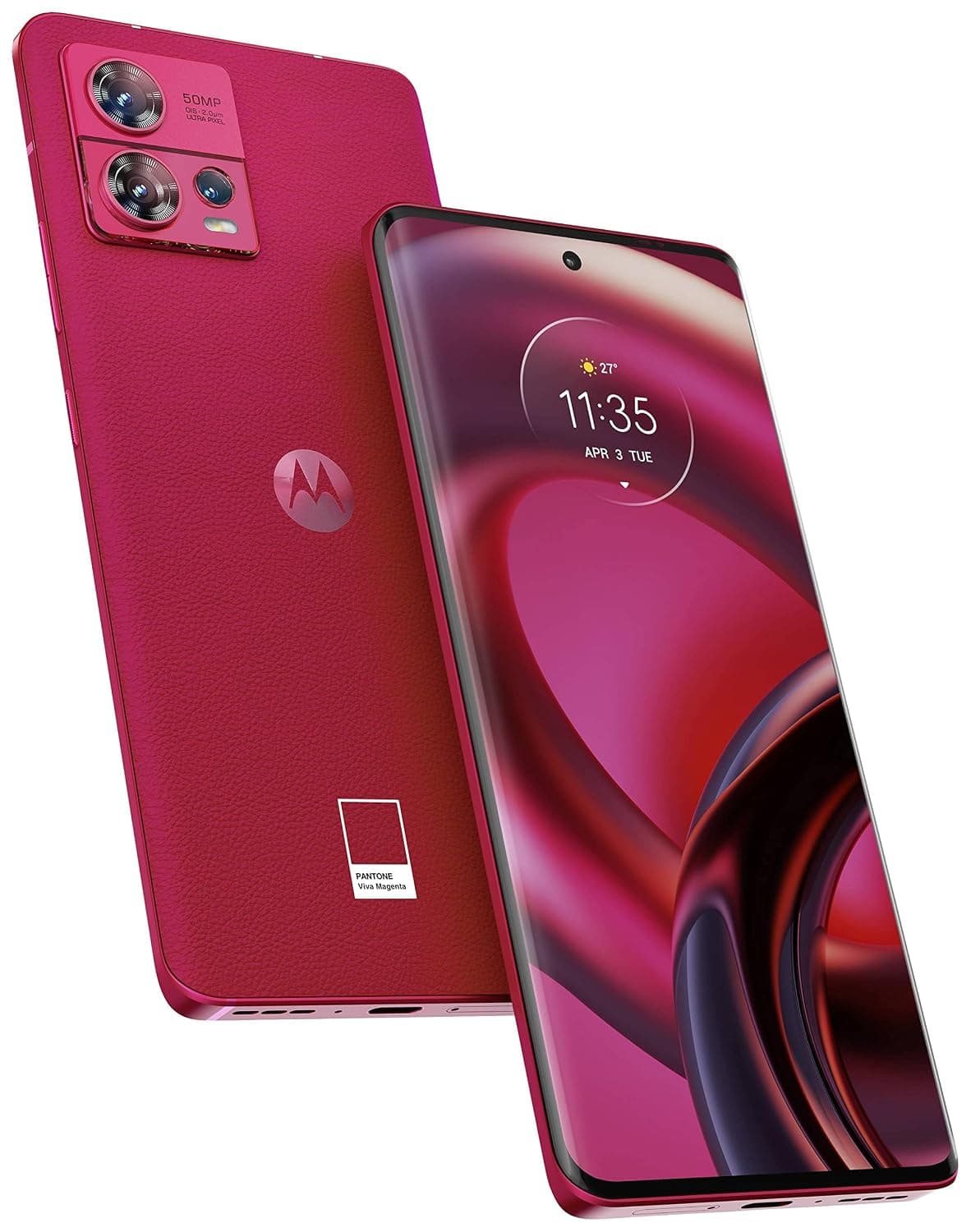 Motorola Edge 30 Fusion Dual-Sim 128GB ROM + 8GB RAM (GSM only | No CDMA) Factory Unlocked 5G SmartPhone (Viva Magenta) - International Version
