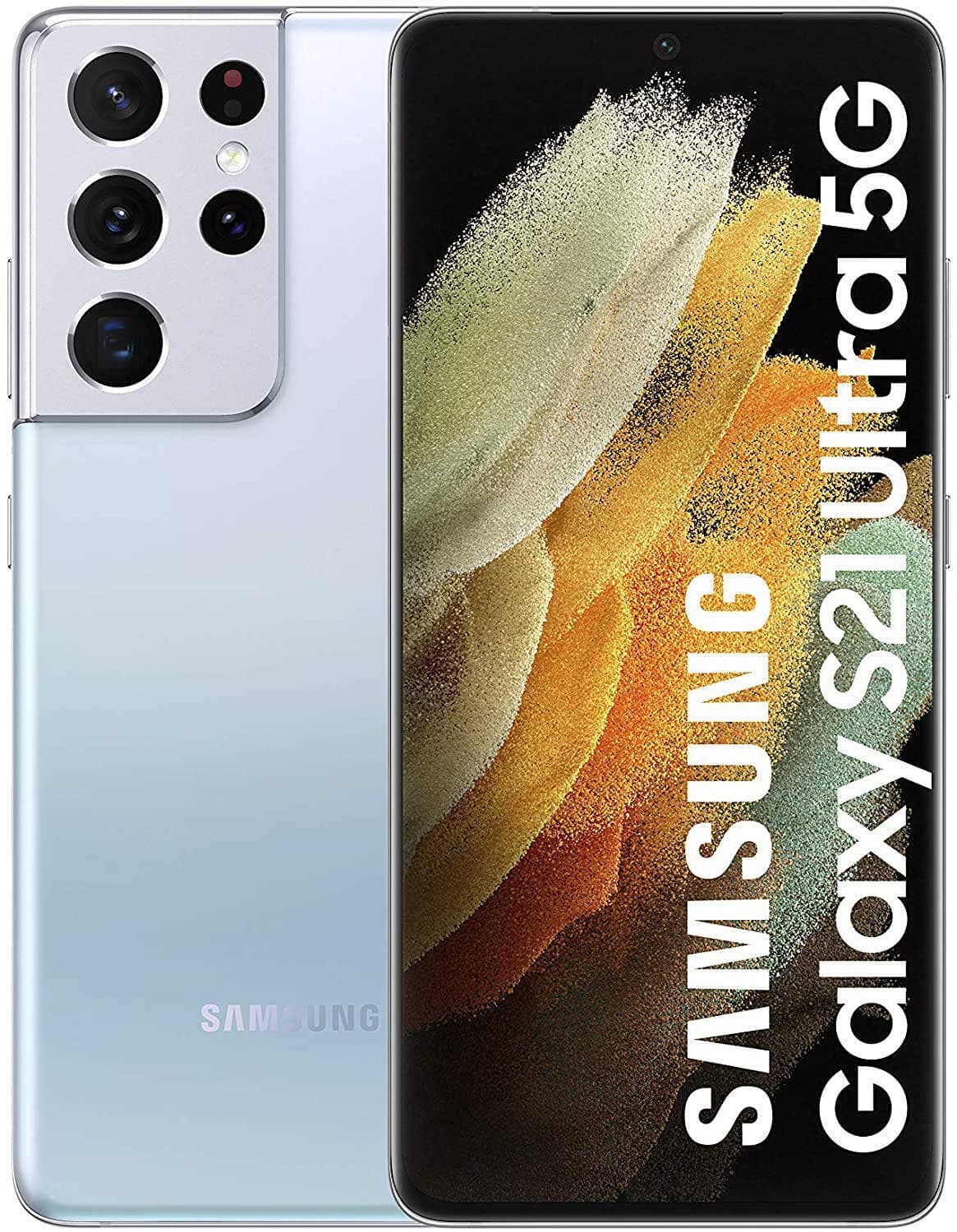 SAMSUNG Galaxy S21 Ultra Dual Sim 256GB 12GB Ra, 5G, Snapdragon Version (Phantom Silver) (Renewed)