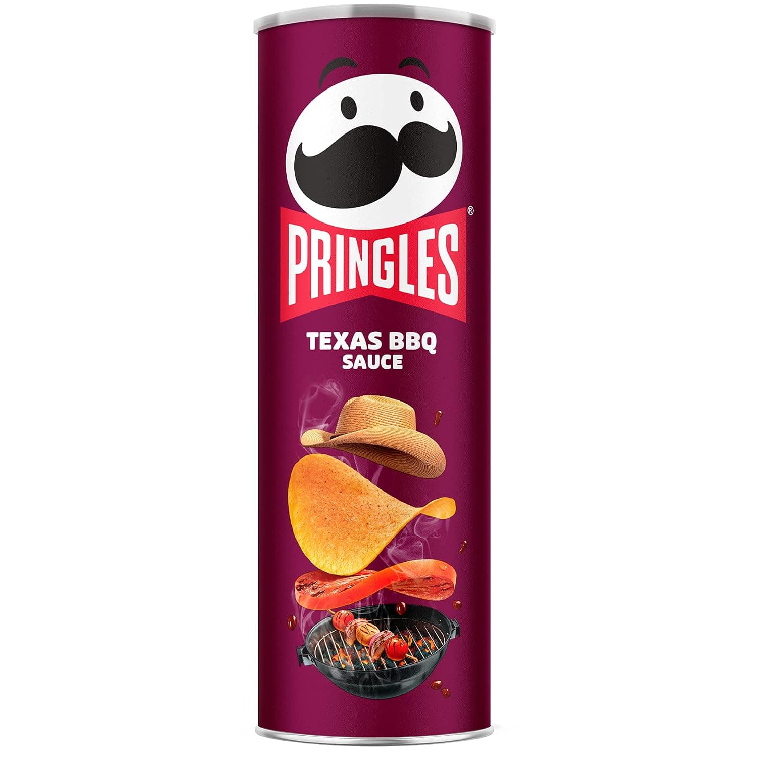 Pringles Texas Bbq Sauce Flavored Potato Chips Can - 200 Gm