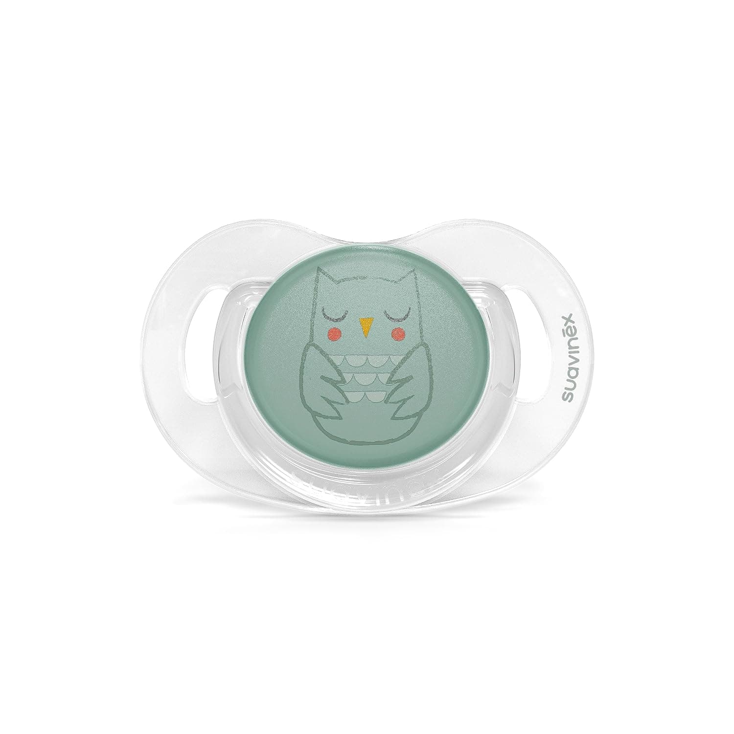 Suavinex S Prem Physiological Teat Silicone Soother, S, +0/6 m, L3, Owl Green