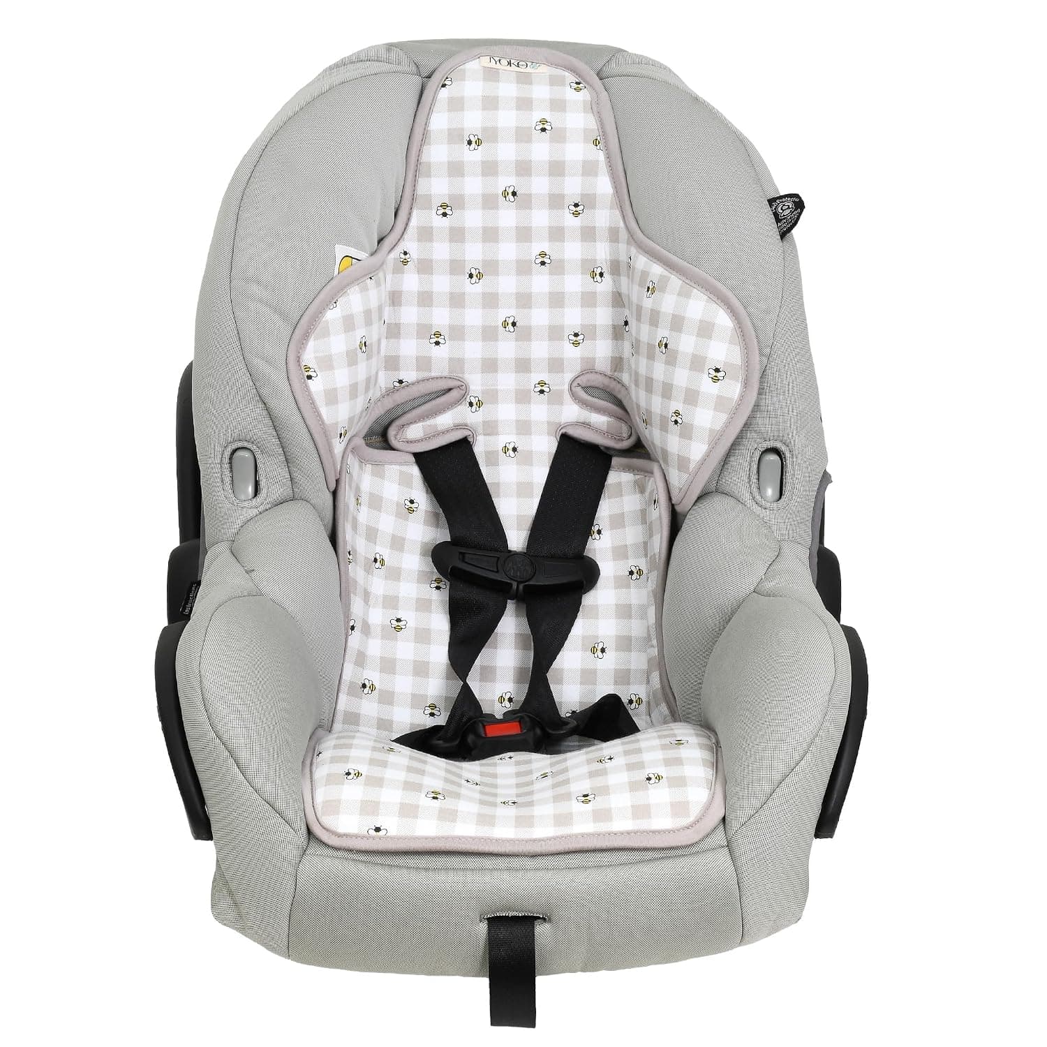 JYOKO KIDS Car Seat Cushion, Universal Mat for Child Seat Group 0,1,2,3 Made with Cotton (Picnic Vichy, Group 0-1)