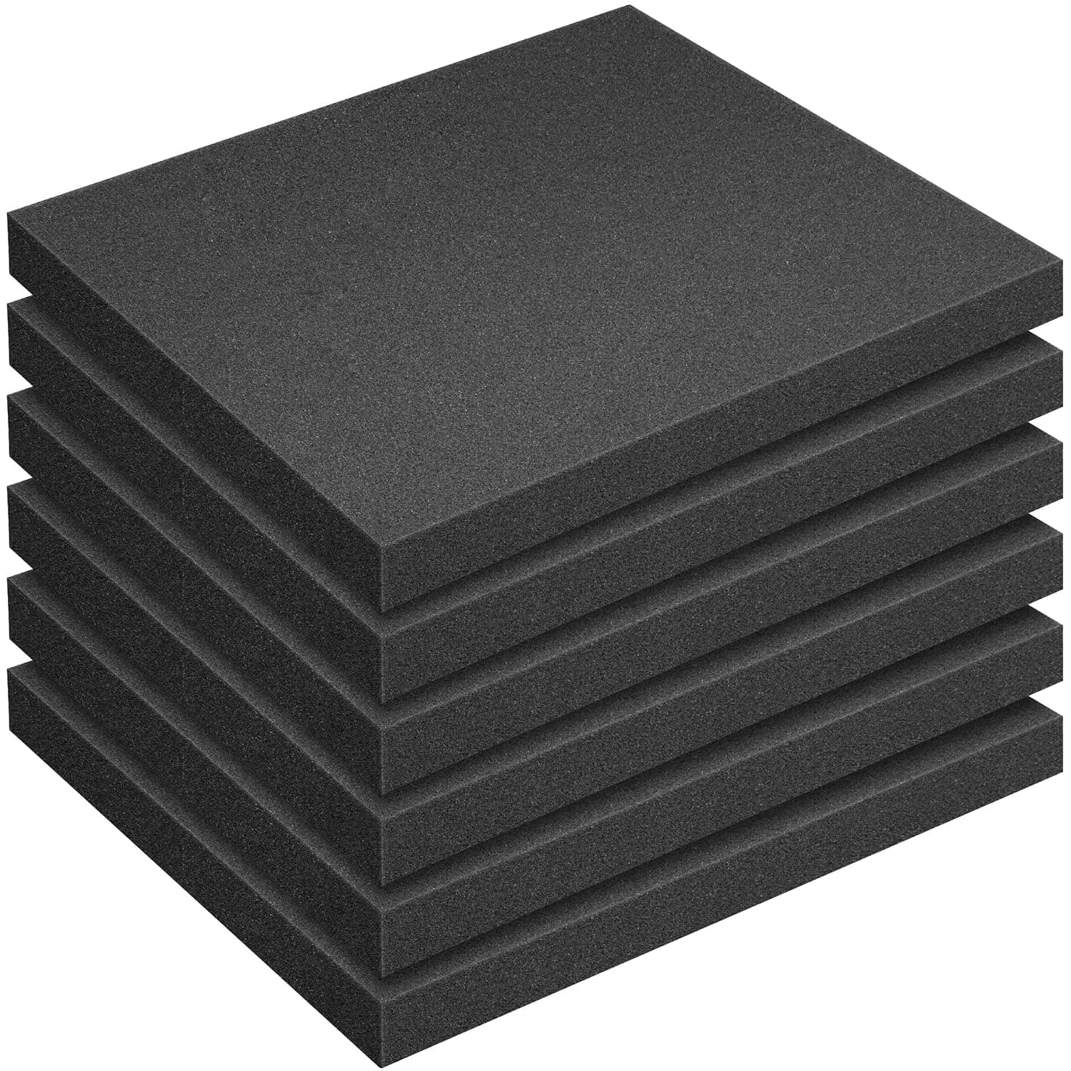 6 Pcs Polyurethane Foam Sheet- 16 x 12 x 1.5 Inch Cuttable Foam Inserts for Cases- Packing Foam Pads for Toolbox Camera Storage and Crafts