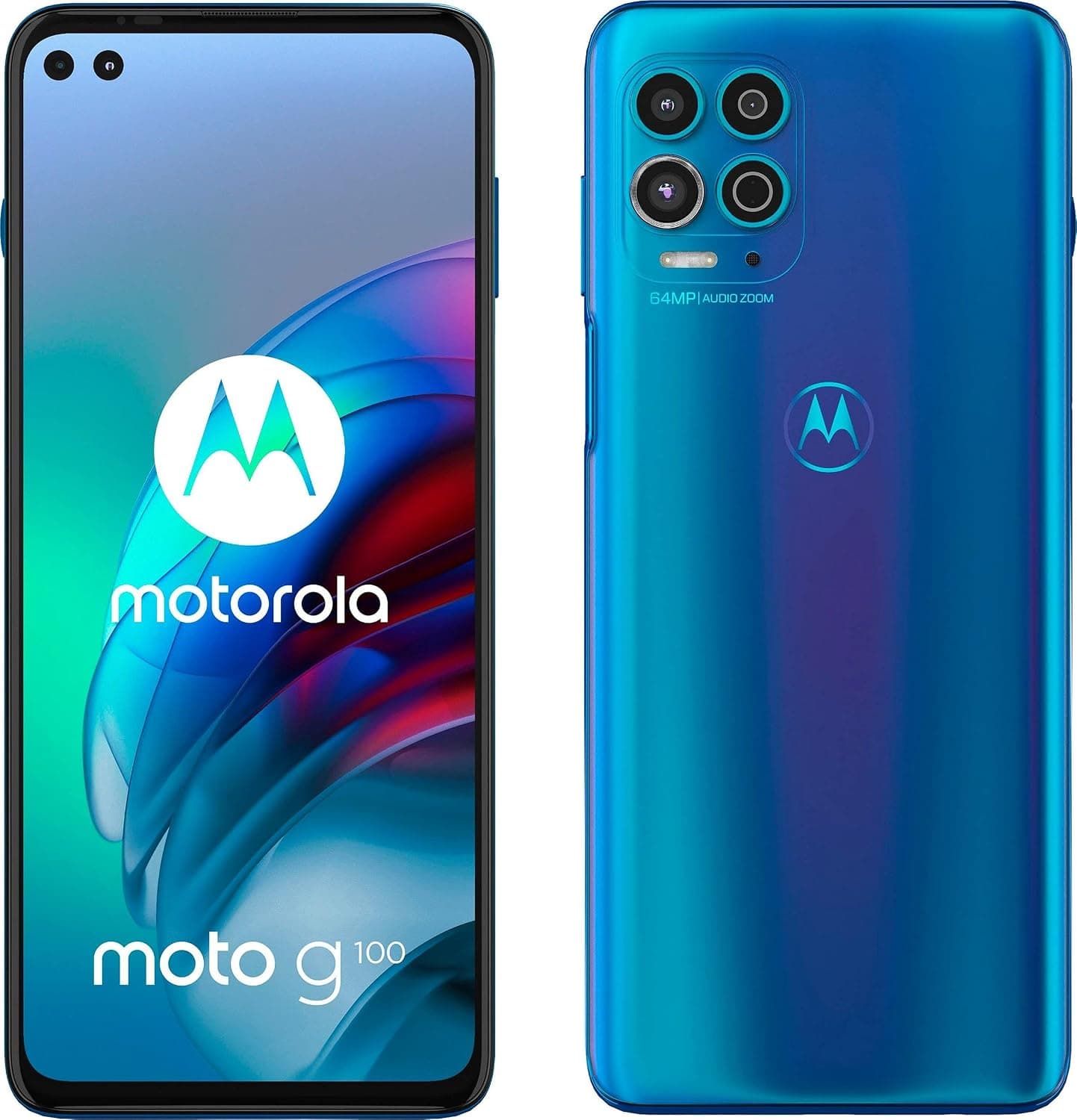 Motorola Moto G100 Dual-SIM 128GB ROM + 8GB RAM (GSM Only | No CDMA) Factory Unlocked 5G Smart Phone (Iridescent Ocean) - International Version
