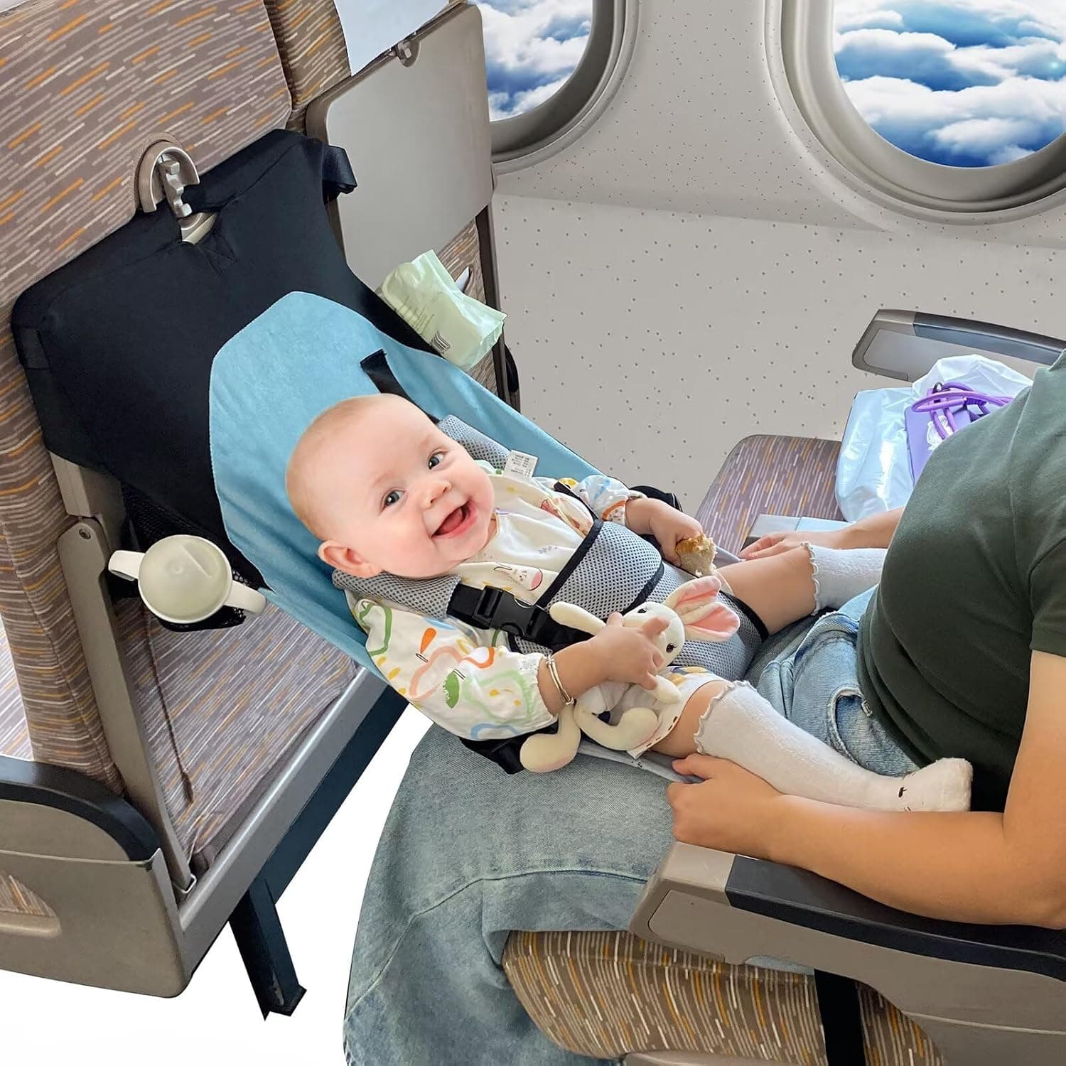 Baby Airplane Bed, Baby Travel Essential for Flying, Winglet Lap Seat Bed | Toddler Airplane Bed, Winglet Lap Seat Baby Airplane, Seat Extender Must Haves, Plane Portable High Chair Harness Seat