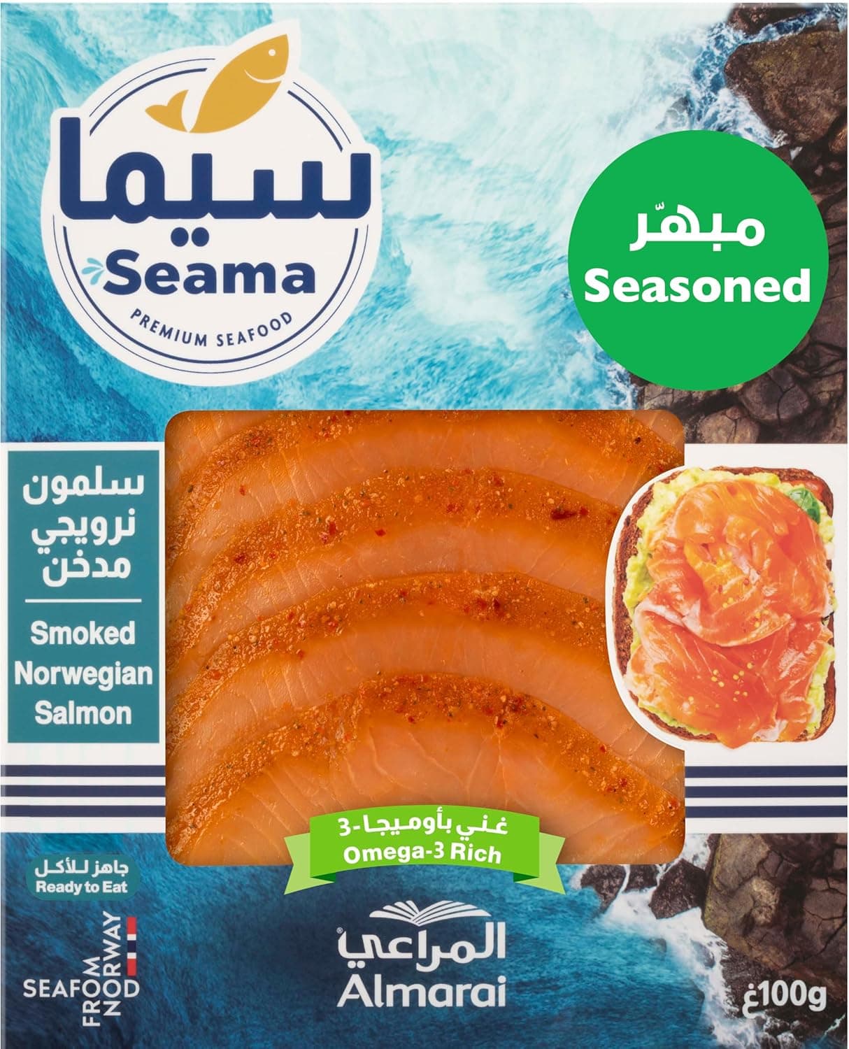 Seama Smoked Norwegian Seasoned Salmon 100 g
