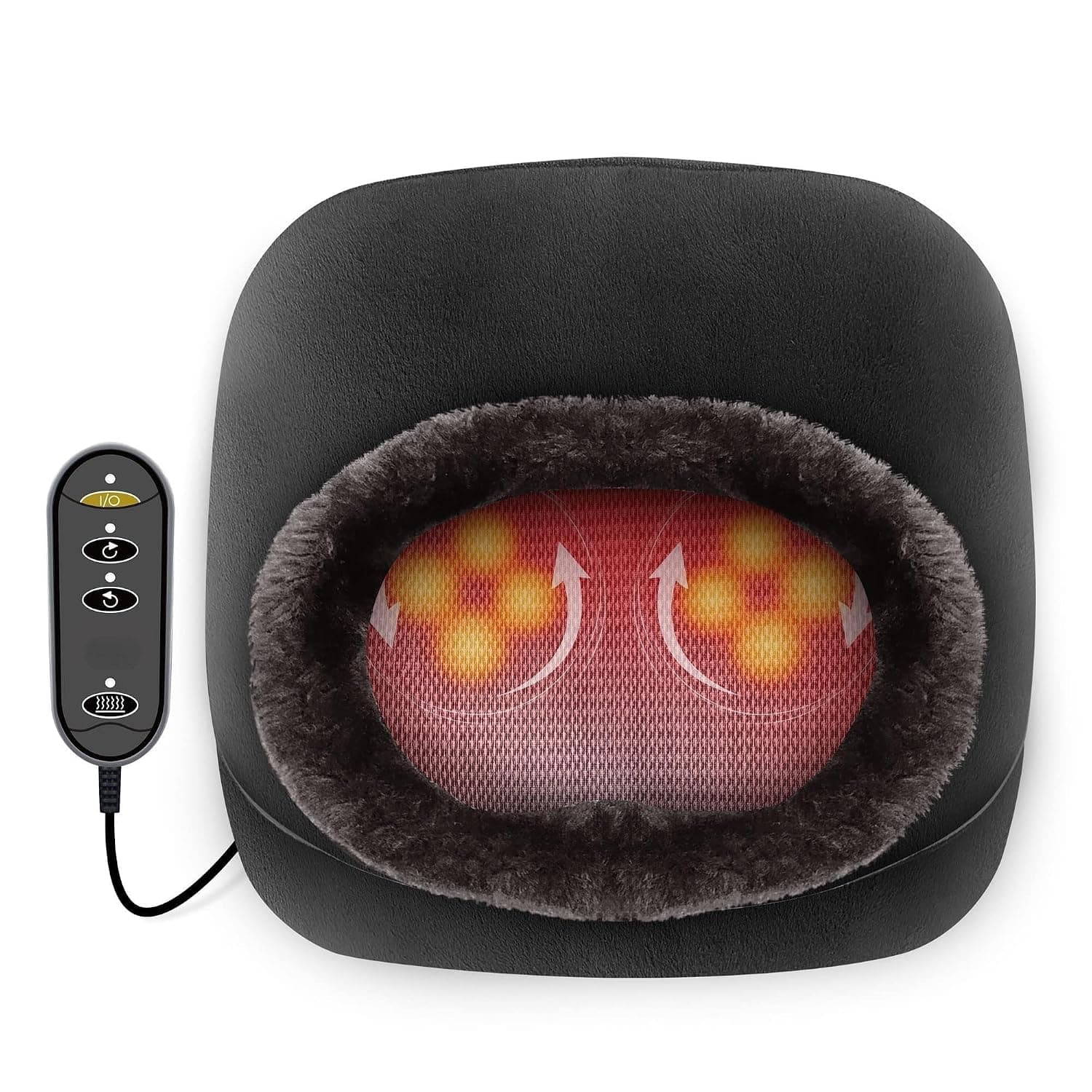 Electric Foot Massage 2 in 1 Electric Shiatsu Foot and Back Massager with Heating Function Kneading Foot Massage and Relief Relaxation