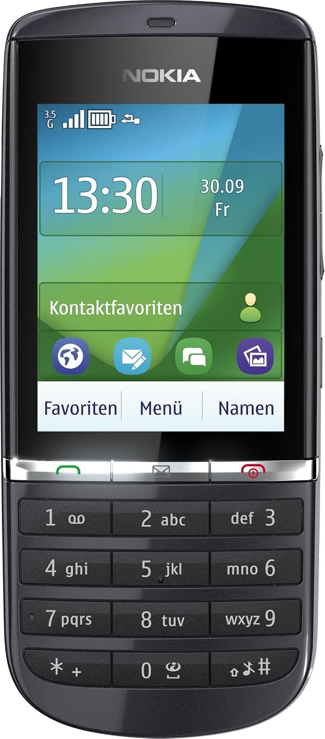 Nokia Asha 300 Single-SIM 140MB (GSM Only | No CDMA) Factory Unlocked 3G Cellphone (Graphite) - International Version