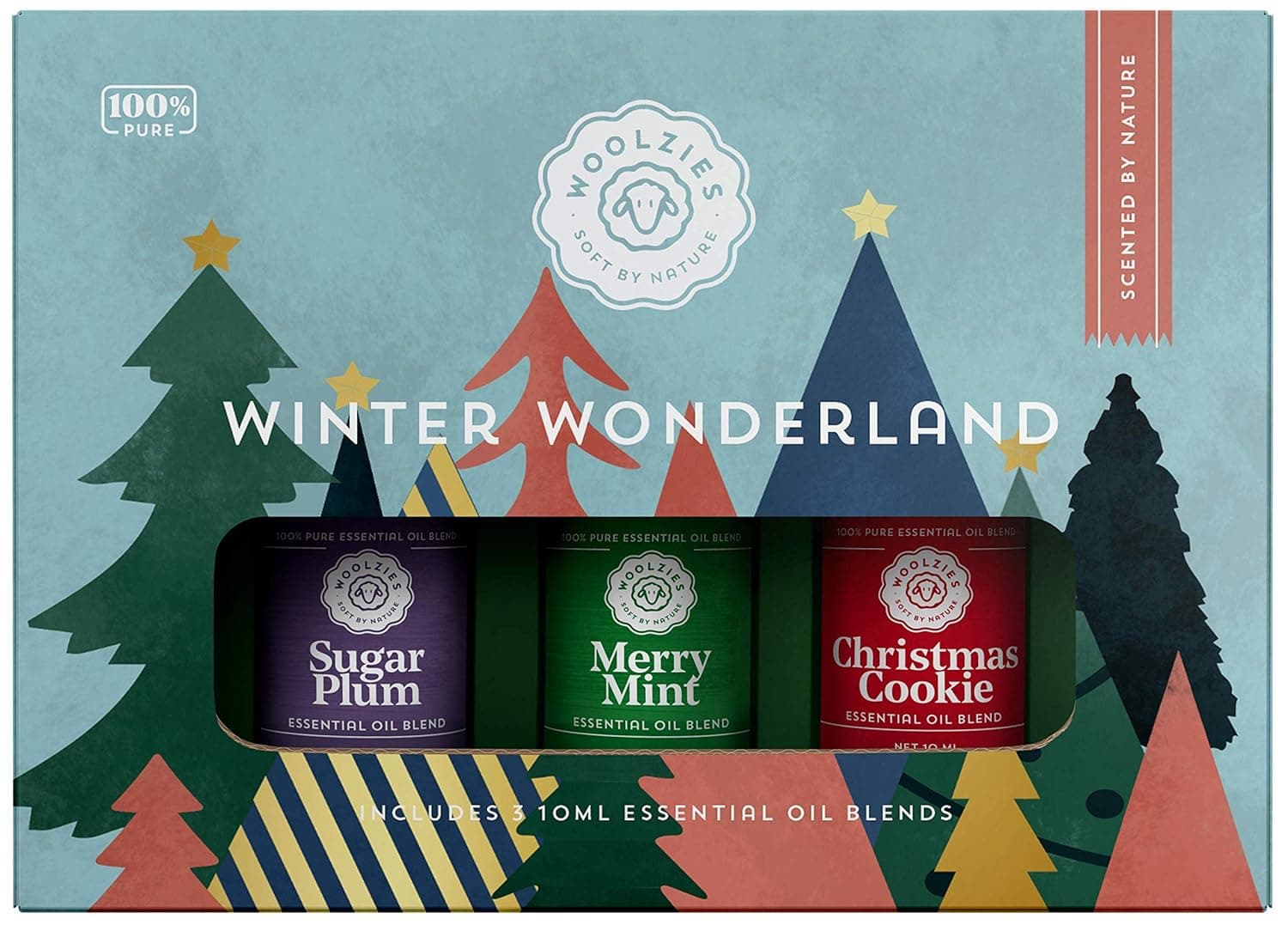 Woolzies Winter Wonderland Holiday Essential Oil Set of 3 | Includes Christmas Cookie, Sugar Plum & Merry Mint 10ML