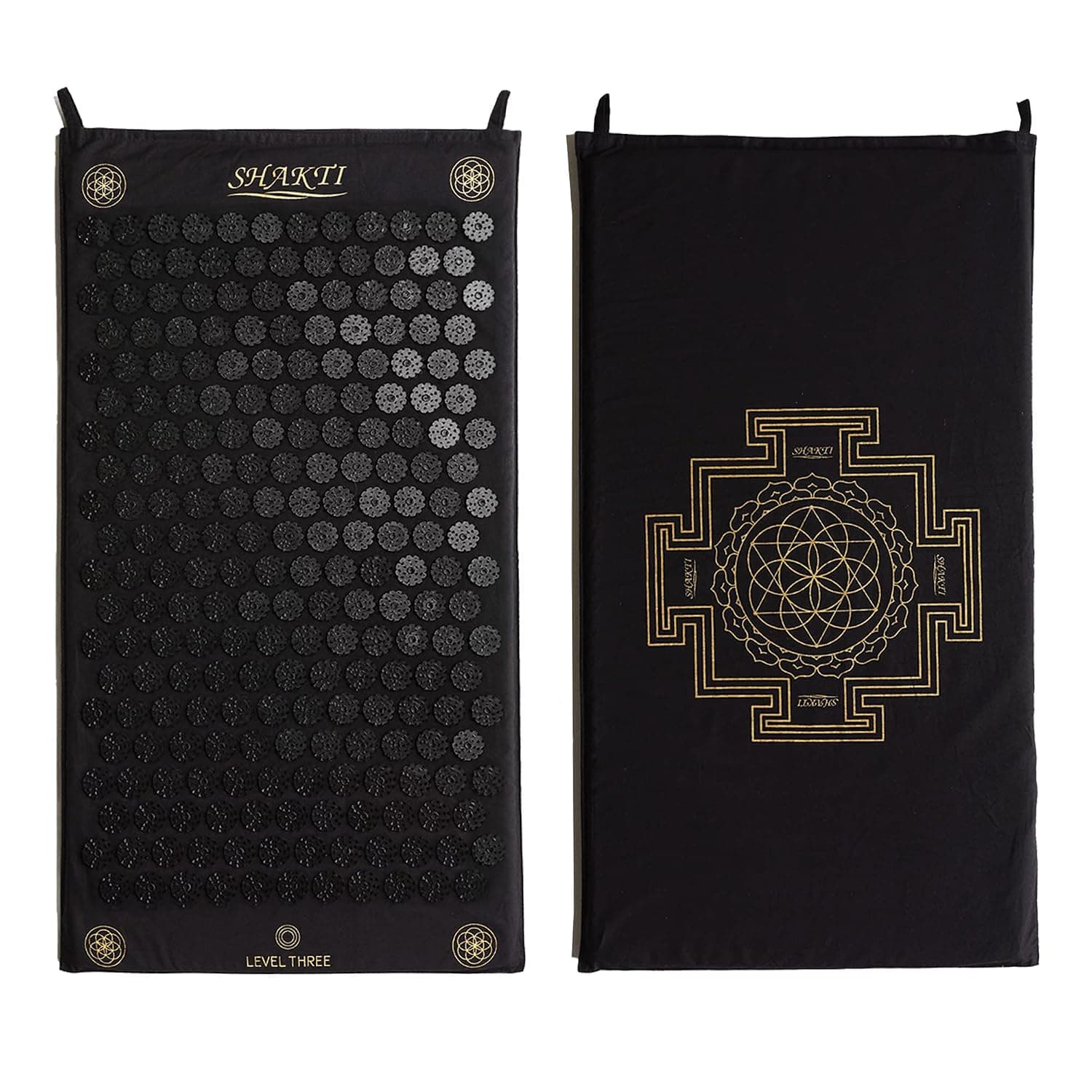 ShaktiMat Acupressure Mat for Tension Release & Relaxation, Level 3 Black