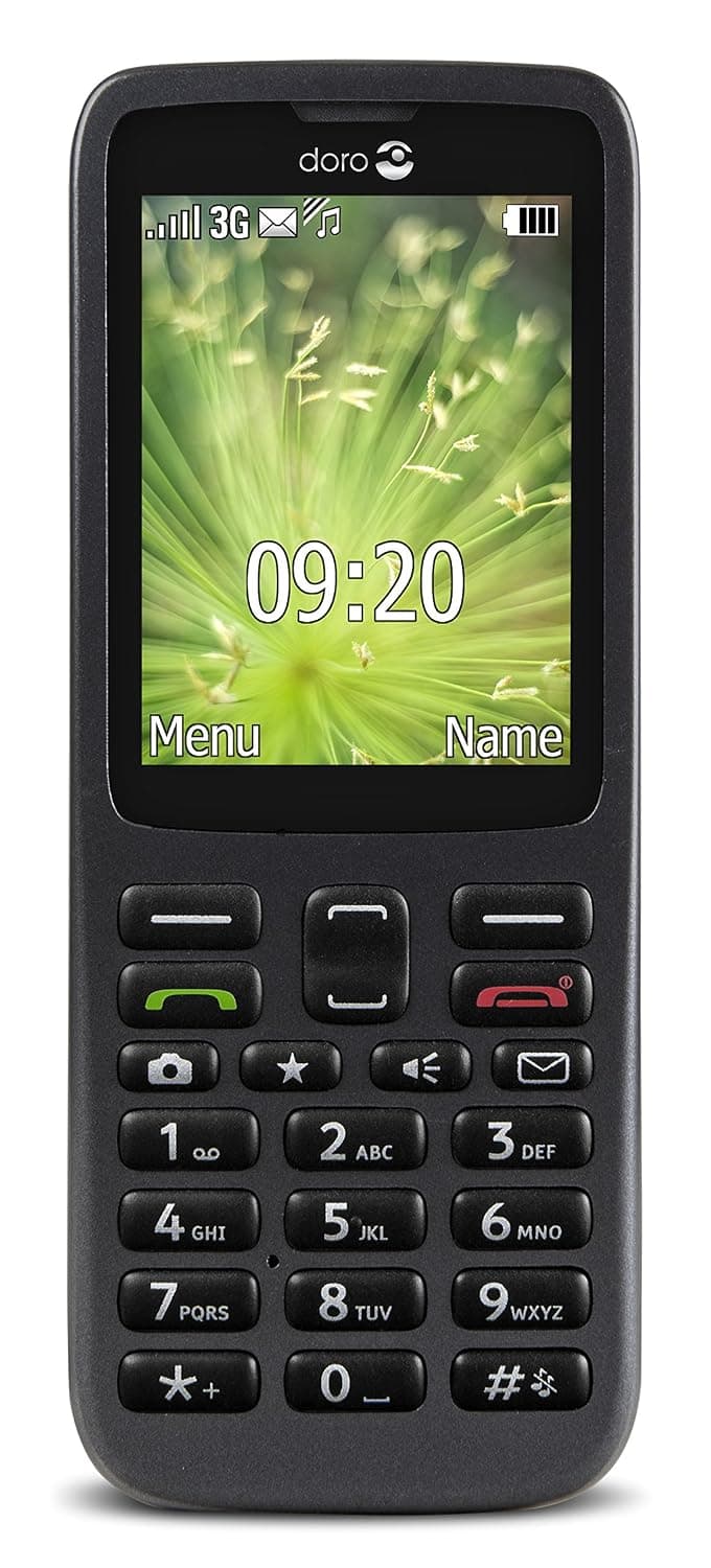 DORO 5516 Single-SIM 1GB ROM + 43MB RAM (GSM Only | No CDMA) Factory Unlocked 3G Smartphone (Black) - International Version