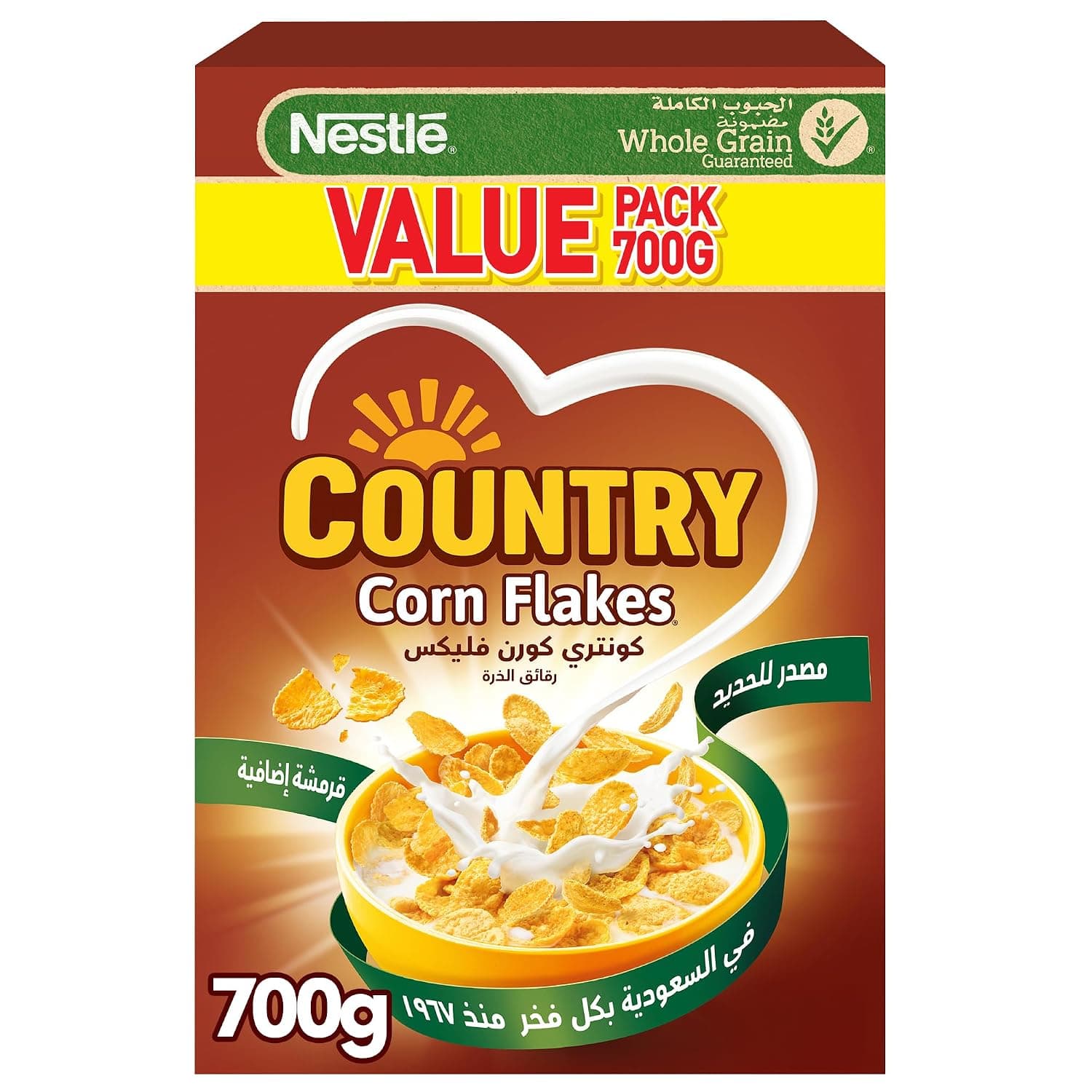 Nestle Country Corn Flakes Breakfast Cereal Pack, 700g