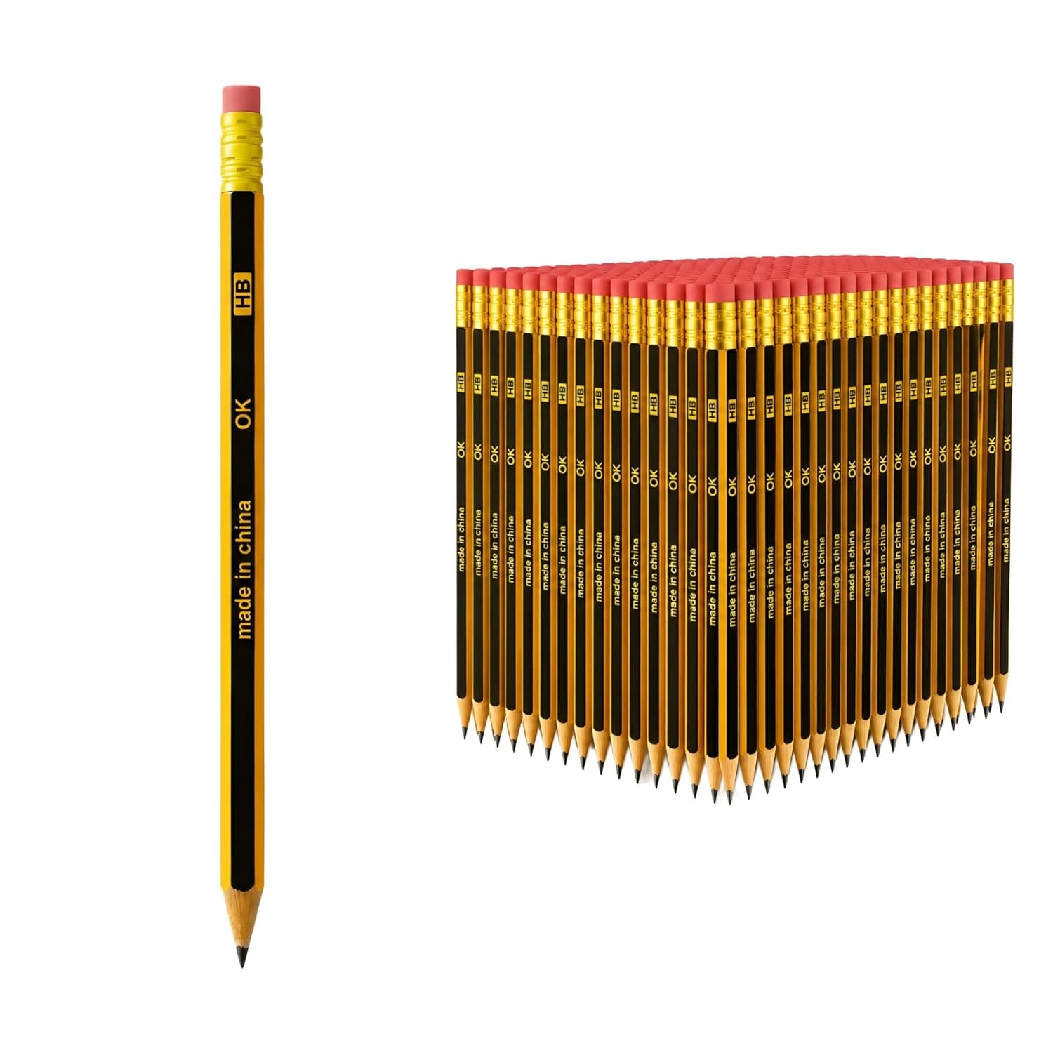 OK 122 HB Premium Pencil Set – 72 Smooth‑Writing, Break‑Resistant Pencils for Students & Artists, Easy‑Sharpen Wood Quality