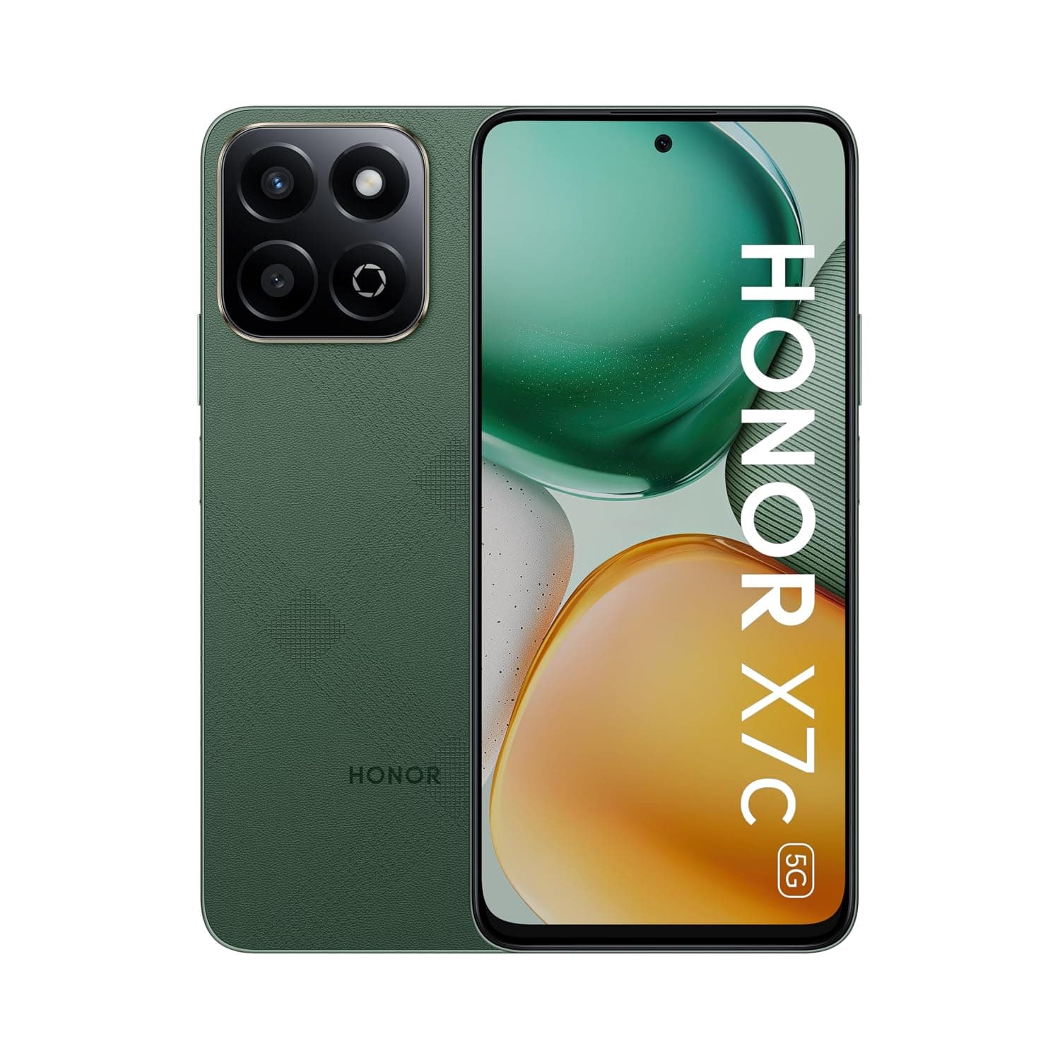 HONOR X7c 5G Smartphone, 256GB Storage, 4GB RAM, 6.74-inch Full HD+ Display, 5100mAh Battery - Forest green