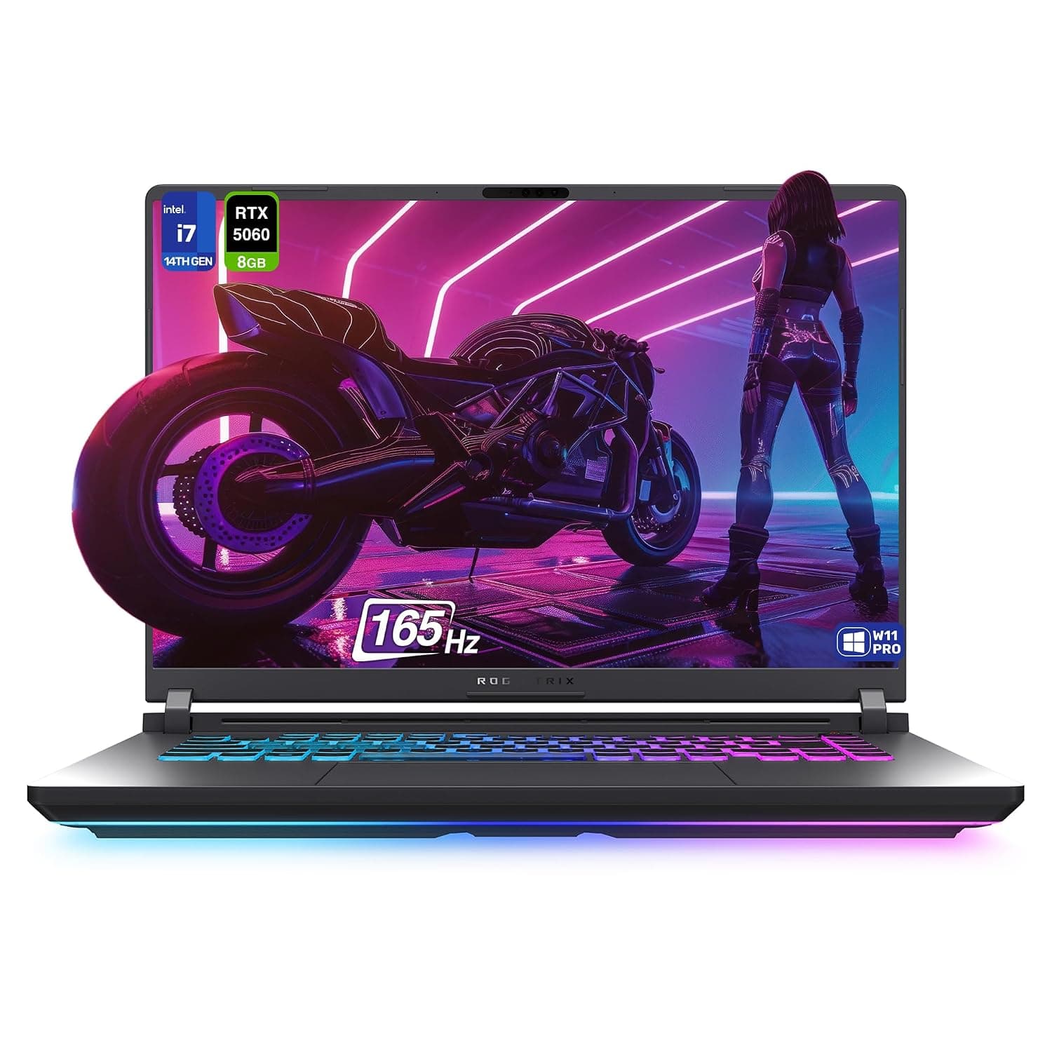 ASUS ROG Strix G16 Gaming Laptop, Intel i7-14650HX, 32 GB DDR5 RAM, 2 TB PCIe SSD, 16” FHD+ (1920x1200) Display, Nvidia G-Force RTX 5060, 4-Zone RGB Keyboard, W11 Pro, Eclipse Gray