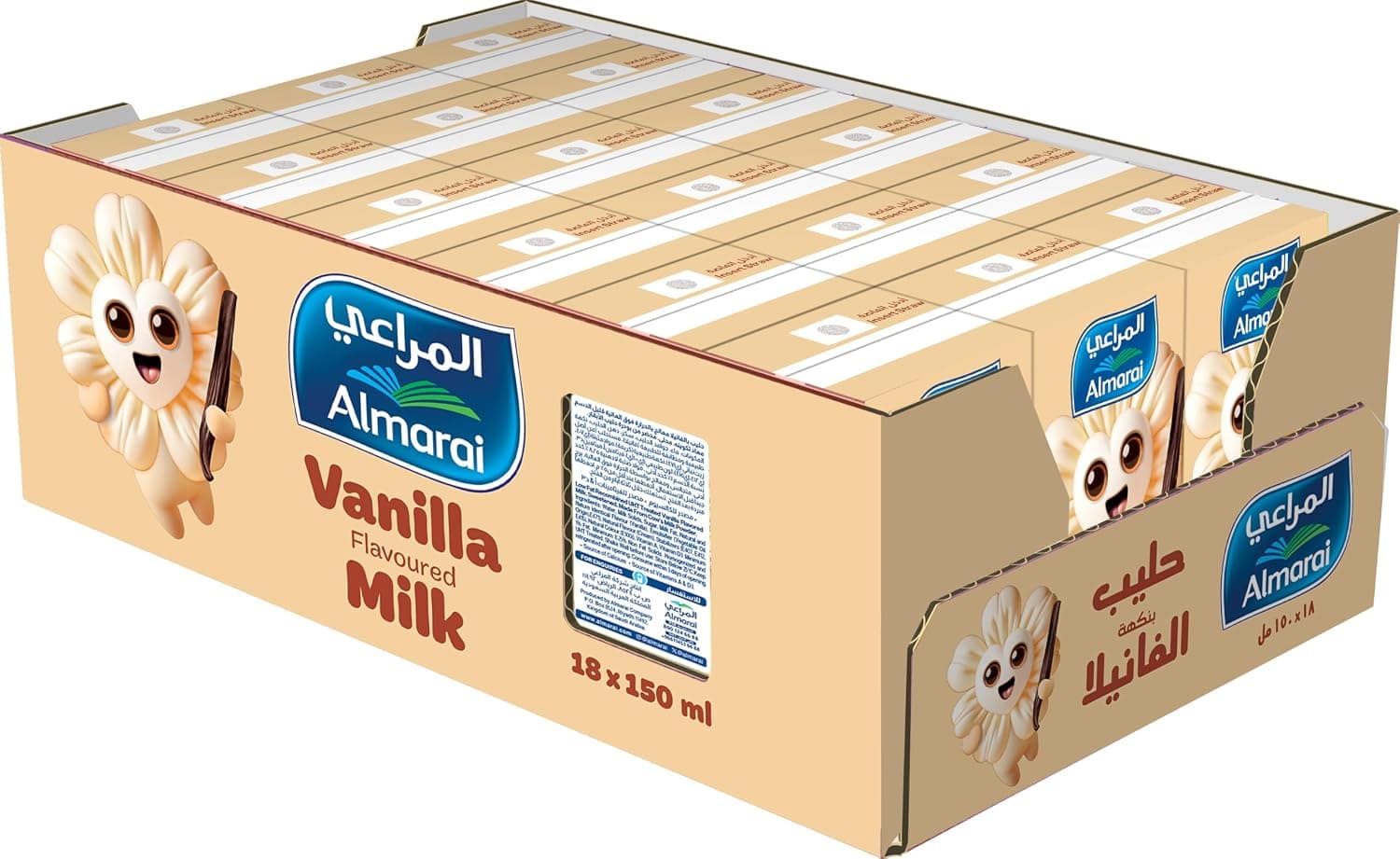 Almarai Nijoom Vanilla Flavour Milk, 18 X 150 ml - Pack of 1
