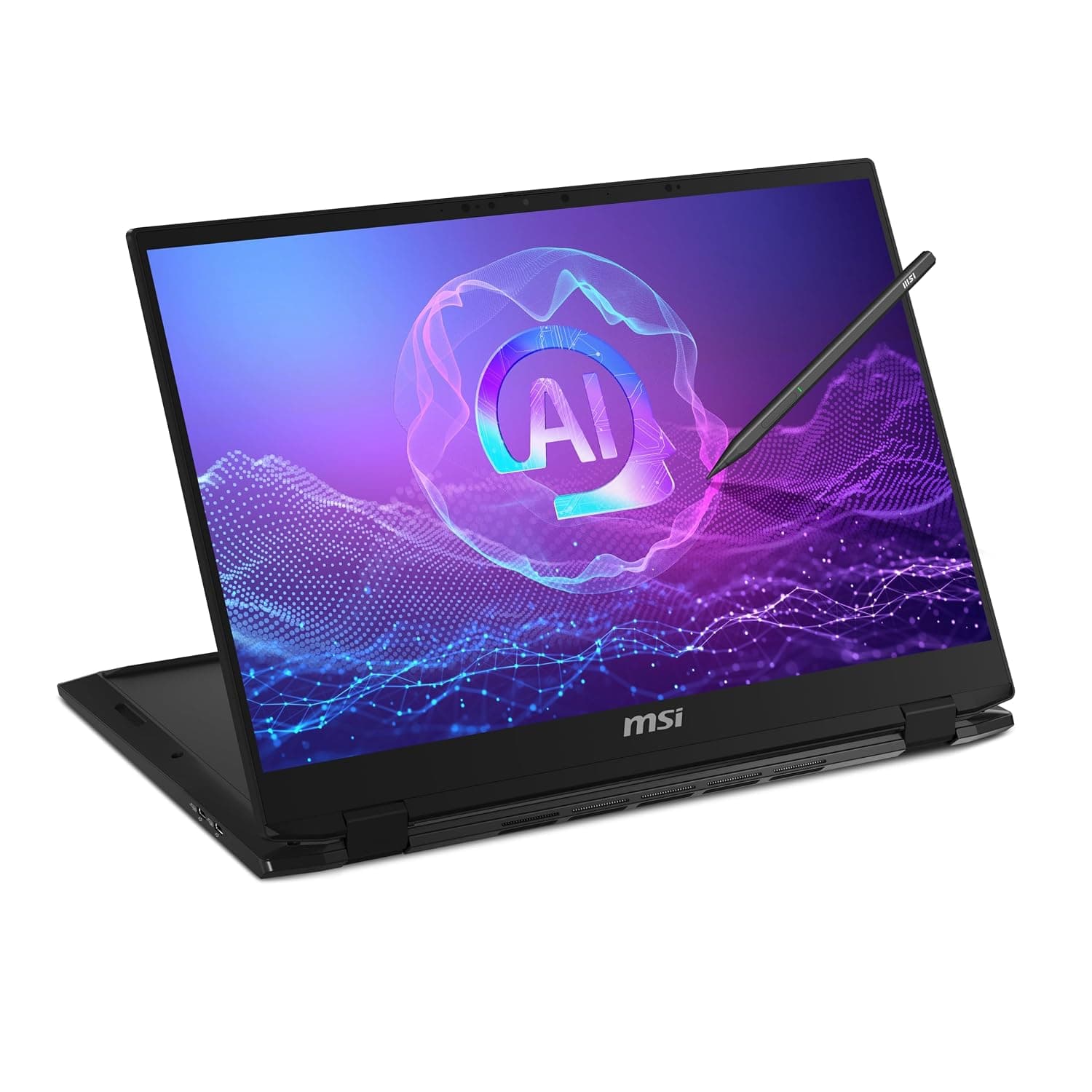 MSI Summit A16 AI+ (2024) 2-in-1 QHD+ 165Hz 16" Touchscreen Laptop: AMD Ryzen AI 9-365, Radeon Graphics, 32GB LPDDR5x, 1TB NVMe SSD, 360 Flip, Pen, Win 11 Home: Ink Black A3HMTG