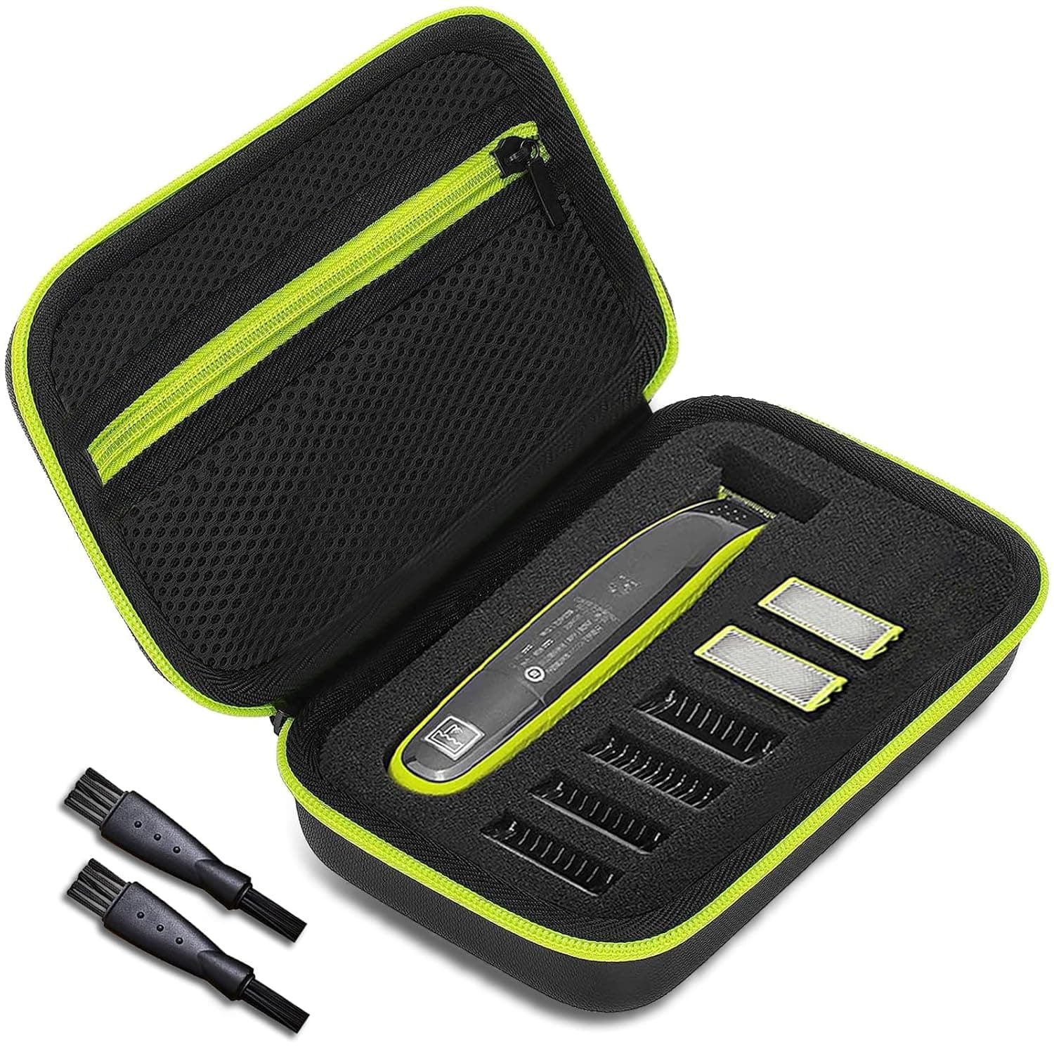 Travel Organizer Carrying Bag for One Blade Hybrid Electric Trimmer and Shaver, Hard Case Compatible for One Blade QP2520 QP2530 QP2620 QP2630