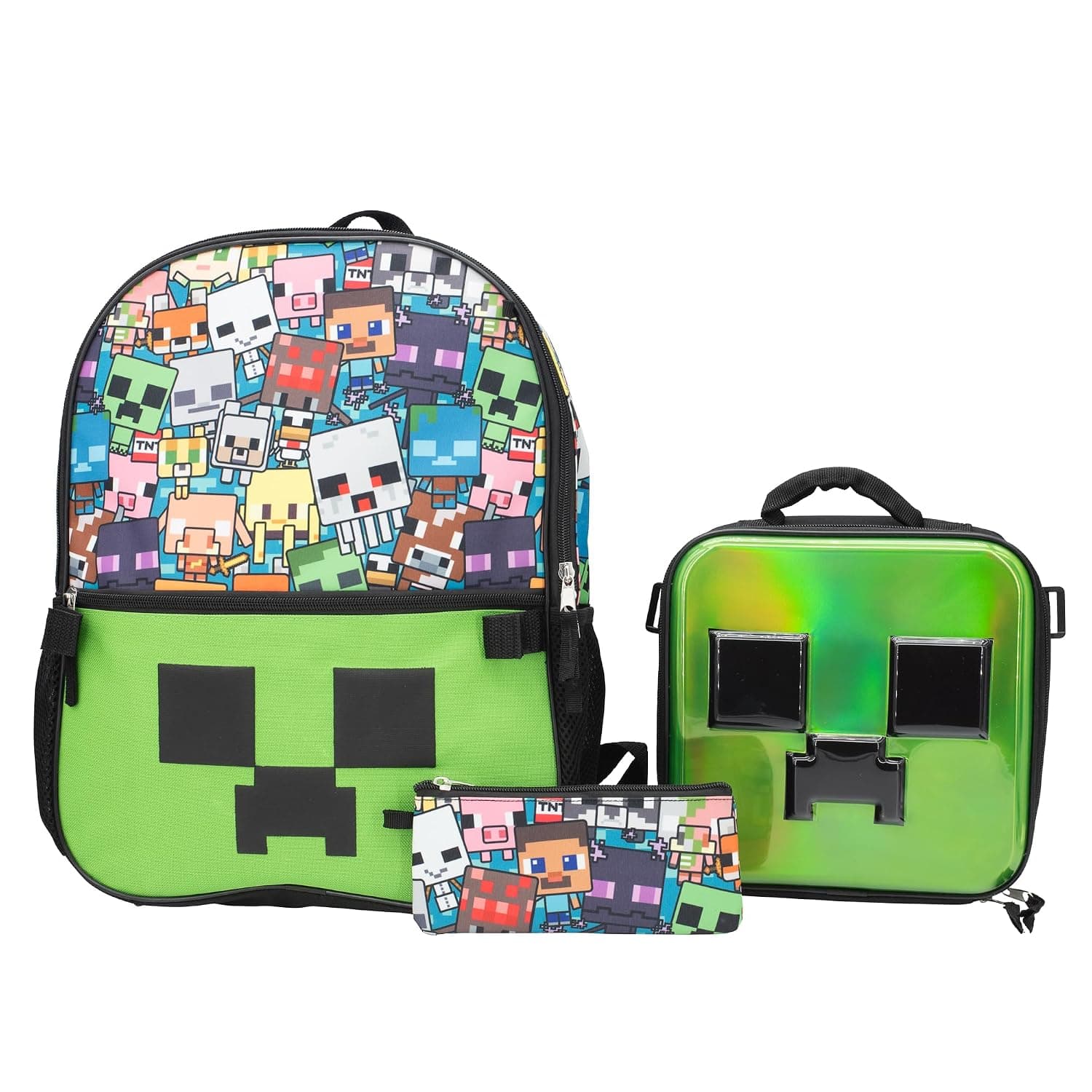 AI ACCESSORY INNOVATIONS Sega Sonic the Hedgehog 4 Piece Backpack Set, Kids 16' School Travel Bag with Front Zip Pocket