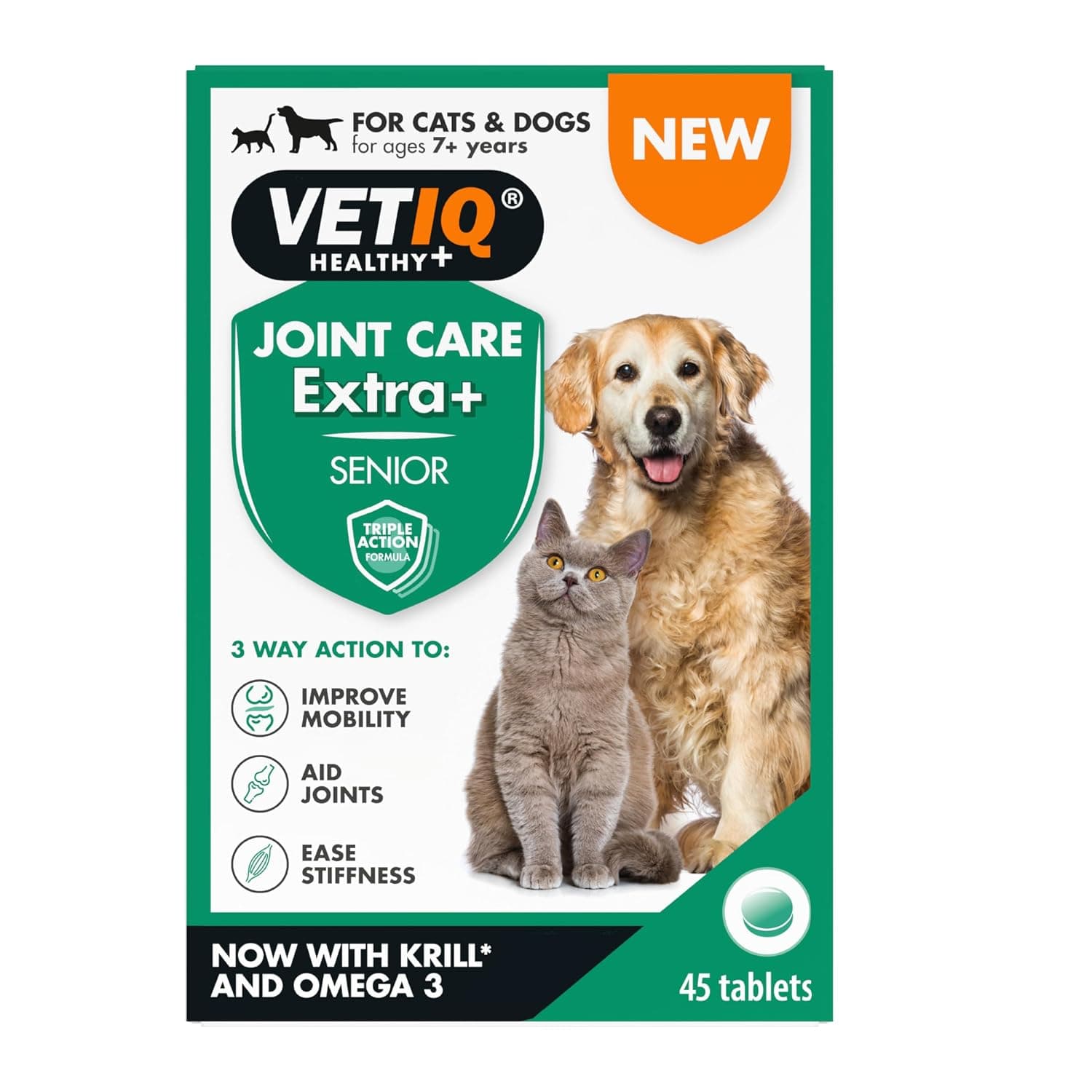 VetIQ Cat & Dog Joint Care Extra+ Senior 45 Tablets