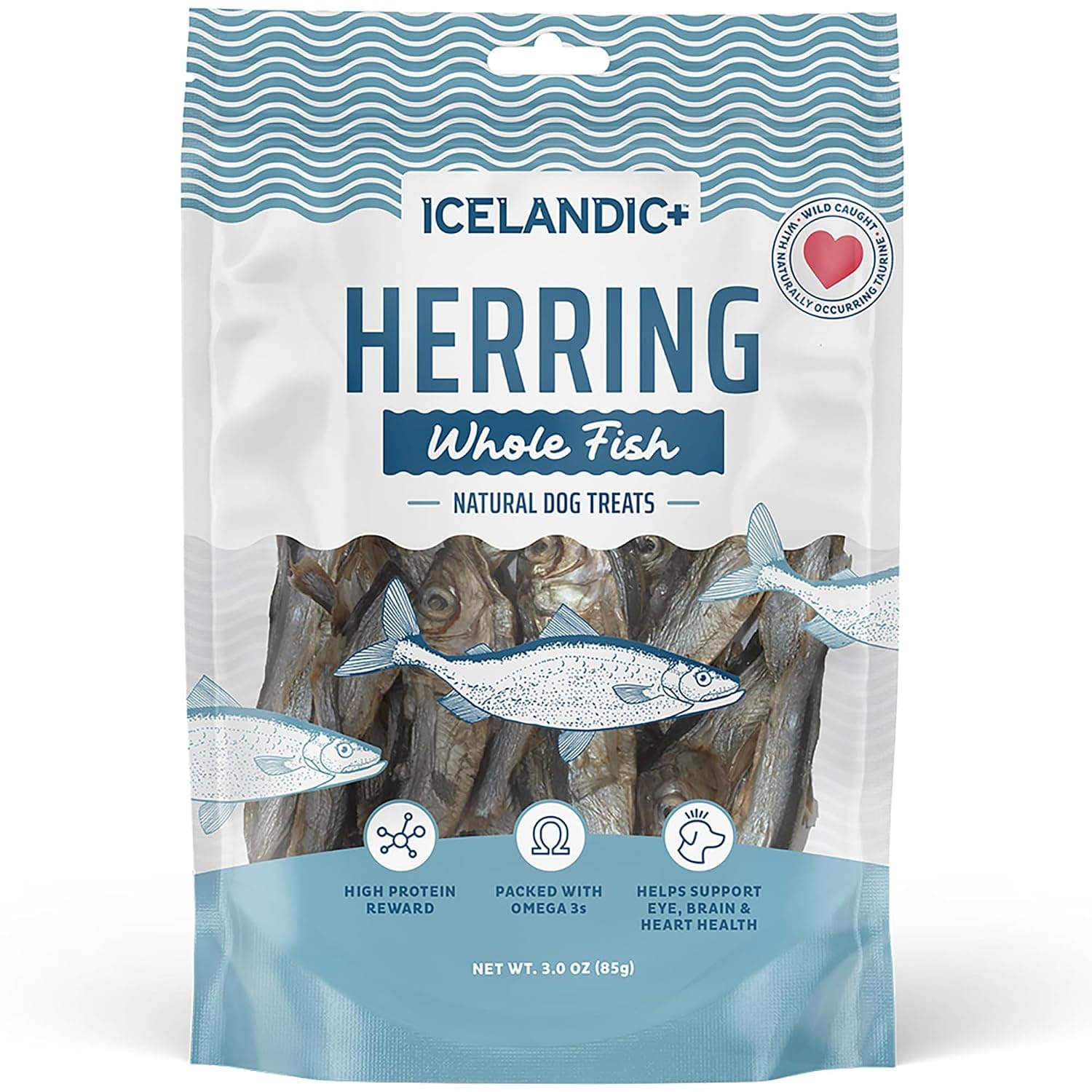 Icelandic+ Plus Herring Whole Fish Dog Treat 3-oz Bag