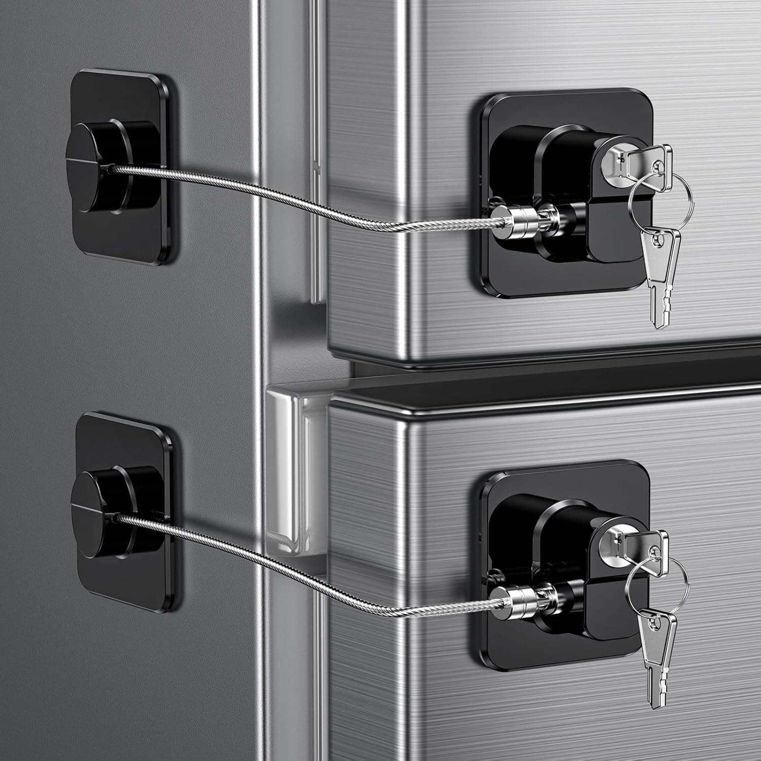 XIANGLONGY 3 Sets Window Locks, Child Window Protection, Fridge Lock for Windows Security, Key Lock Design