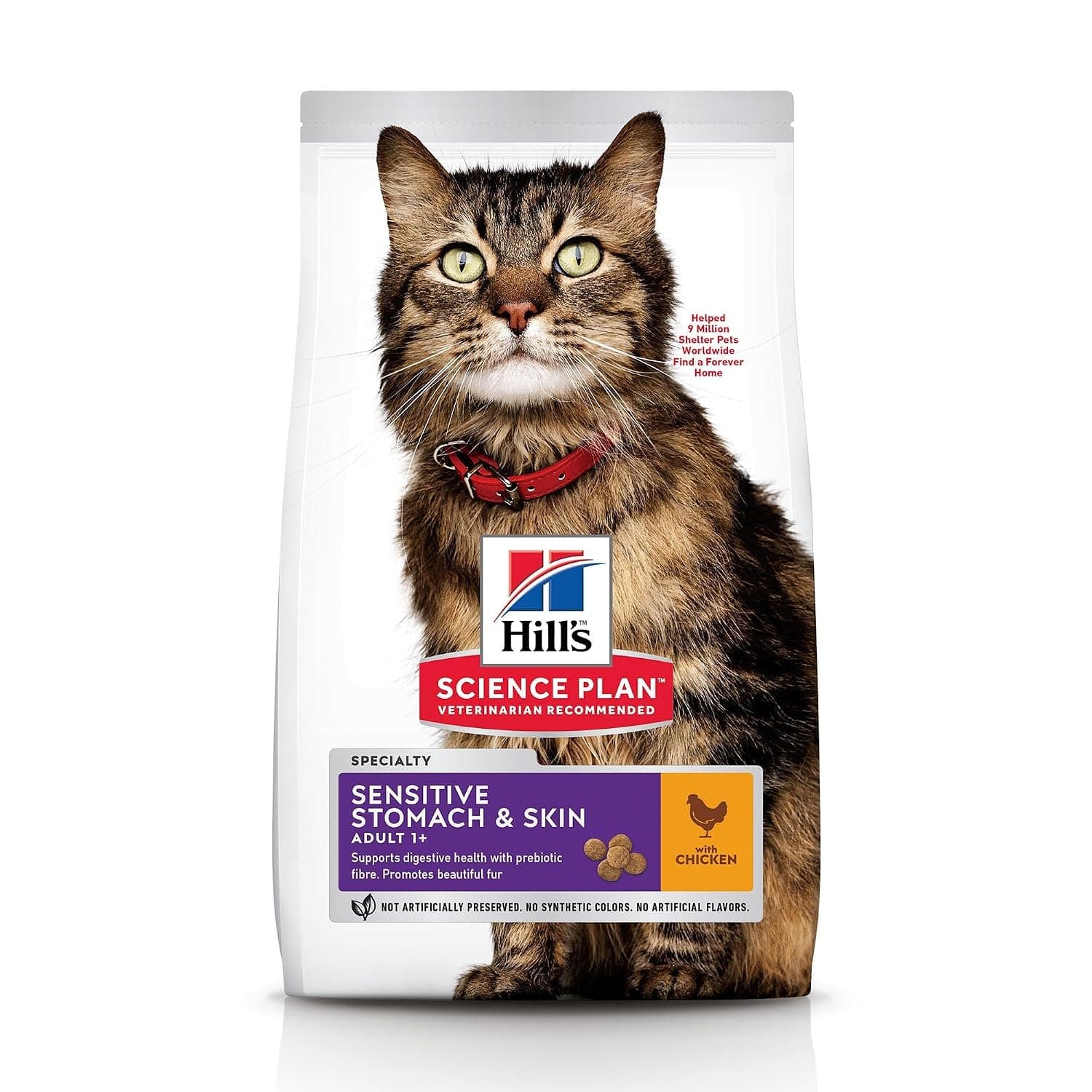 Hill's Science Plan Sensitive Stomach & Skin Adult Cat Food with Chicken, 1.5 kg