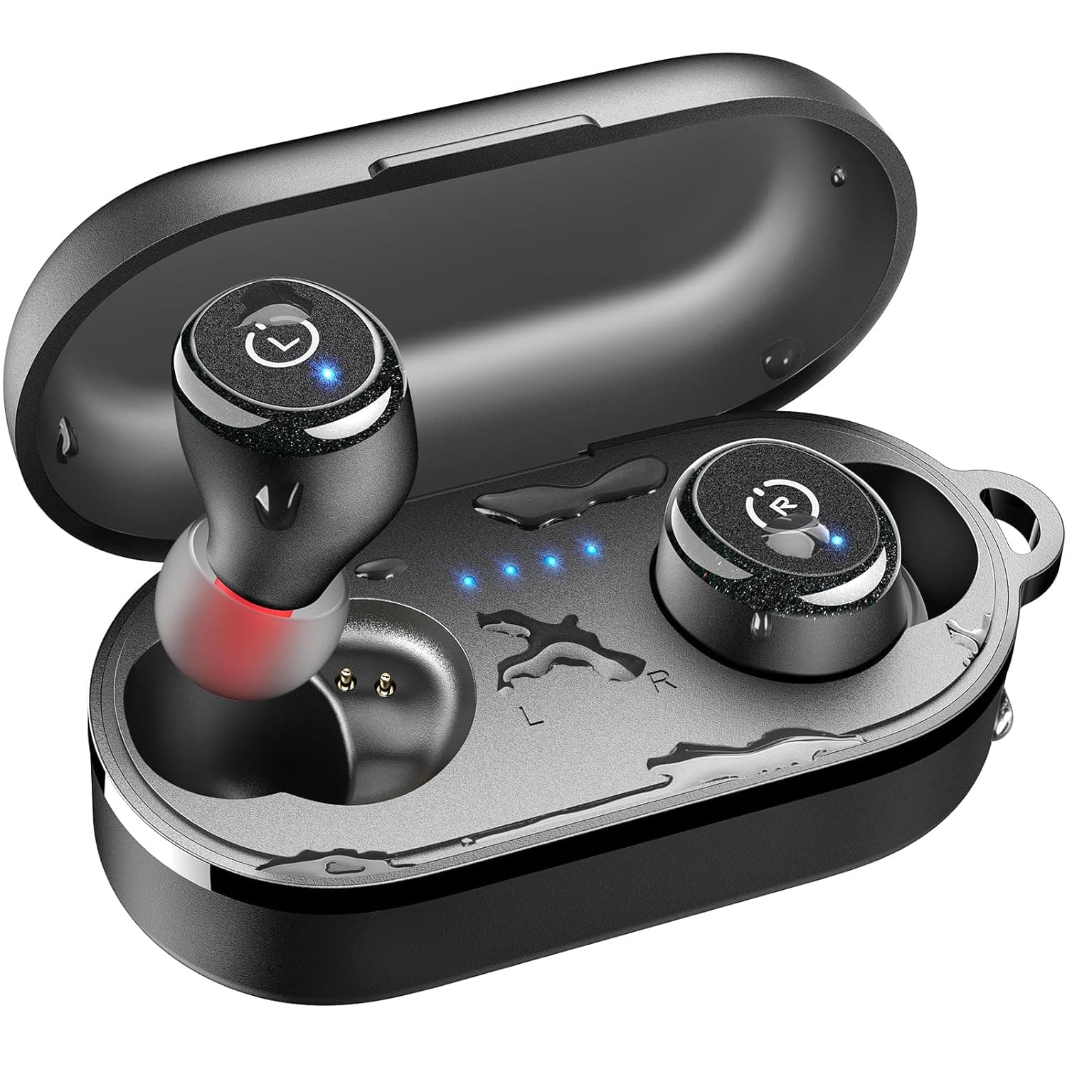 TOZO T10 (Ergonomic Edition) Wireless Earbuds Bluetooth 5.3 Headphones, App Customize EQ, Ergonomic Design, 55H Playtime, Wireless Charging Case, IPX8 Waterproof Sound in-Ear Headset, New Version