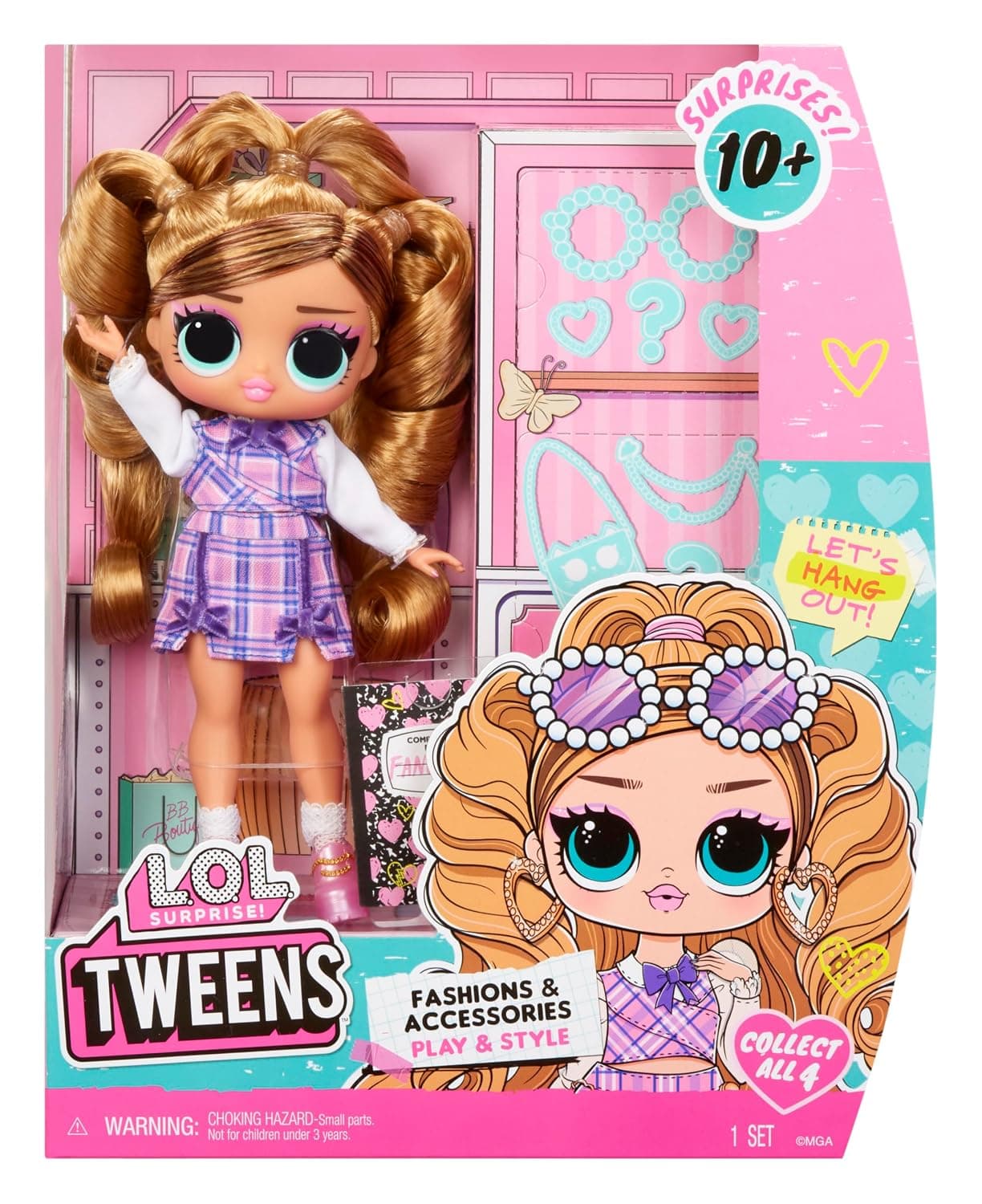LOL Surprise Tweens Core Doll Fancy Gurl with Poseable Body, Fashionable Outfits, Shoes, Accessories, Hairbrush, Journal, Collectible Doll, Fun Unboxing Surprises for Kids Girls Birthday