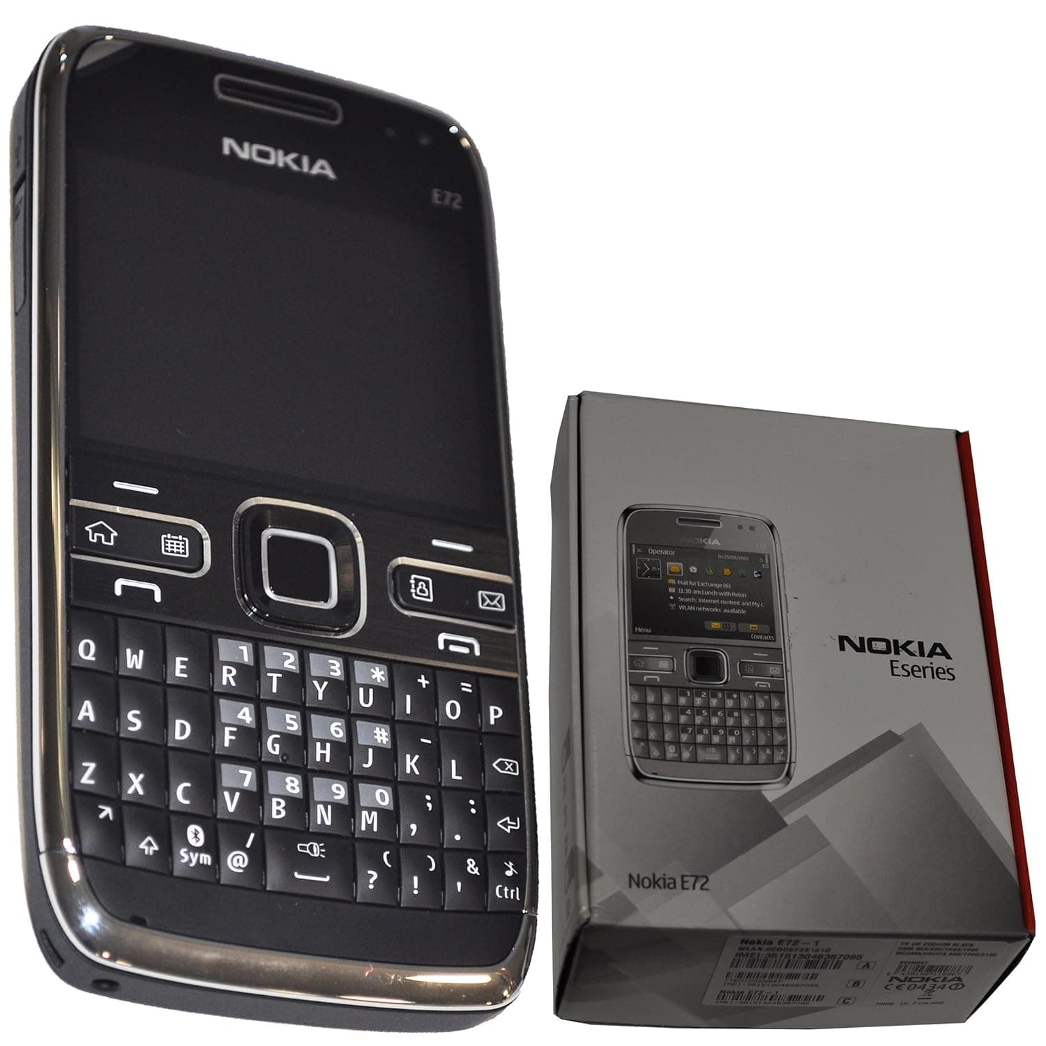 Nokia E72 STANDARD EDITION SINGLE SIM 250MB (GSM Only | No CDMA) Factory Unlocked 3G keypad Phone (Zodium Black) - International Version