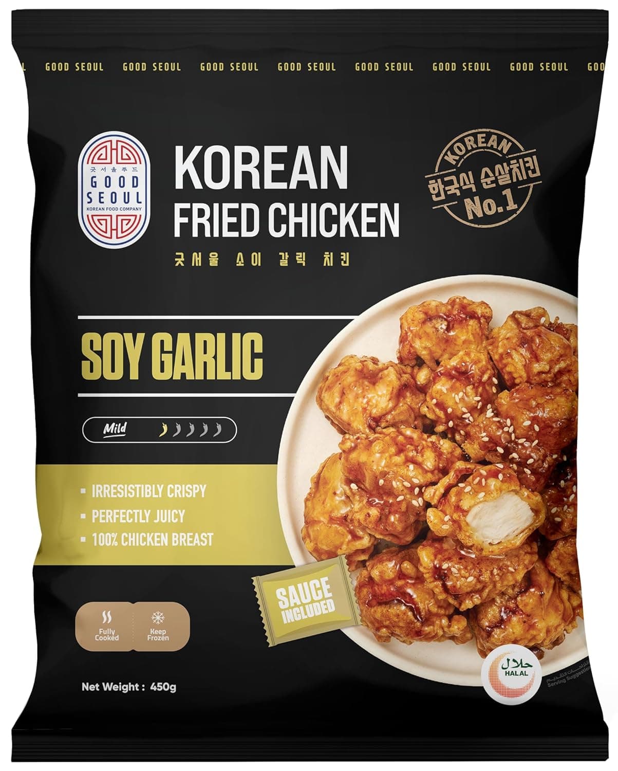 GOOD SEOUL KOREAN FRIED CHICKEN SOY GARLIC (450G)
