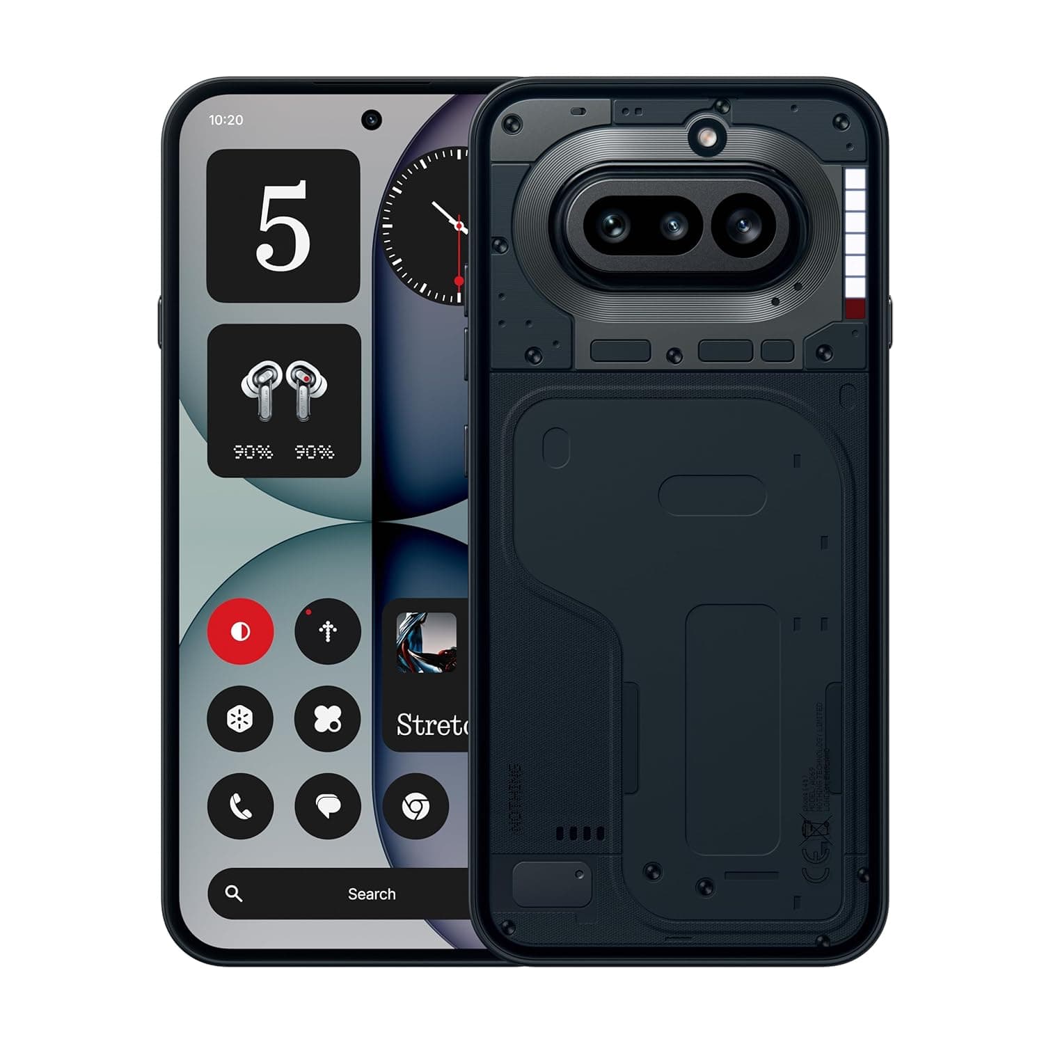Nothing Phone (4a) - 50 MP Triple Camera with Up To 70X ultra Zoom, Transparent Design Smartphone, Long Lasting Battery and 50W Fast Charge, 120Hz AMOLED Display and Glyph Bar, 8GB + 128GB - Black