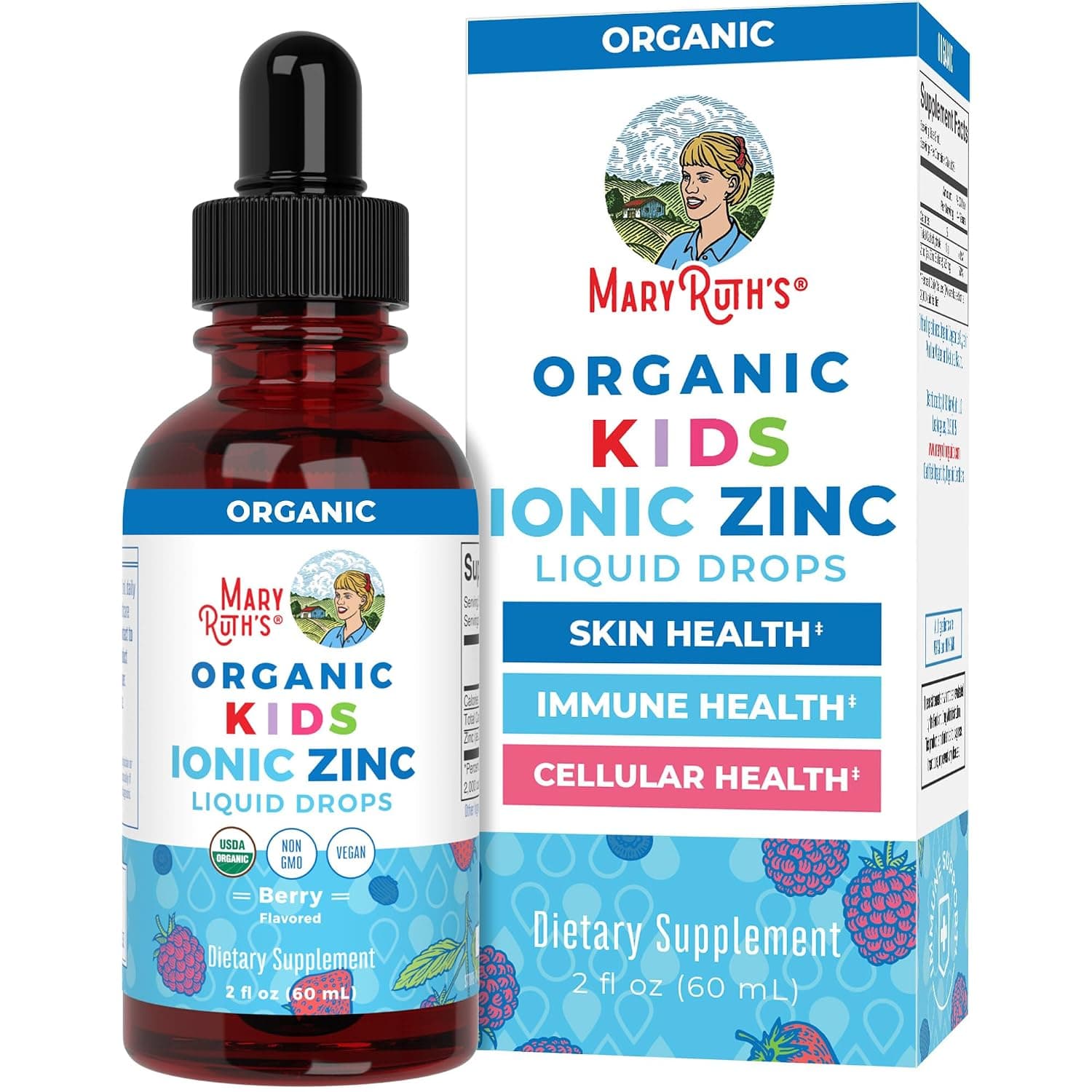 Zinc Supplements for Immune Support | Liquid Zinc Supplement | Immune Support Supplement for Kids | Ages 4-13 | Zinc Sulfate | Kids Immune Support | Vegan | USDA Organic | Glycerin Based | 2 Fl Oz
