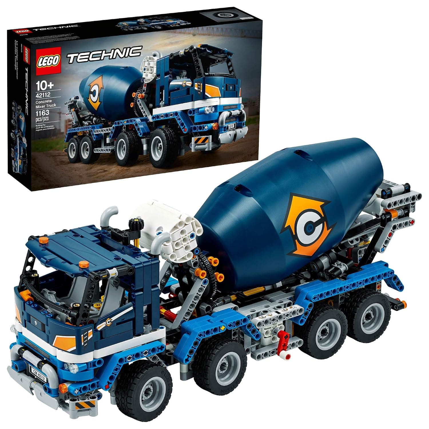 LEGO Technic Concrete Mixer Truck 42112 Building Kit, Kids Will Love Bringing The Construction Site to Life with This Cool Concrete Truck Toy Model Set (1,163 Pieces)