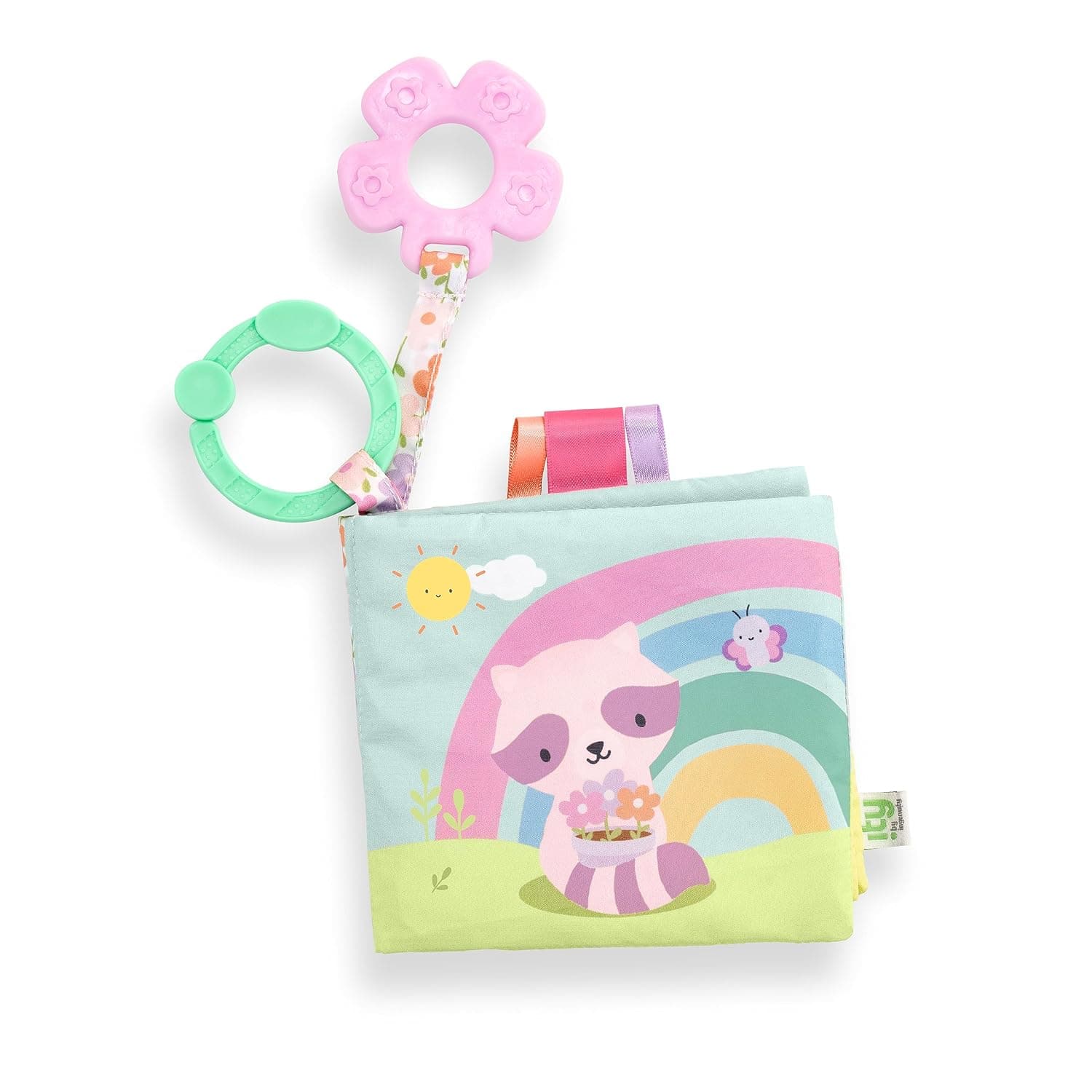 Ingenuity - Soft Book Deni, Soft plush material, BPA-free, 0-36 months