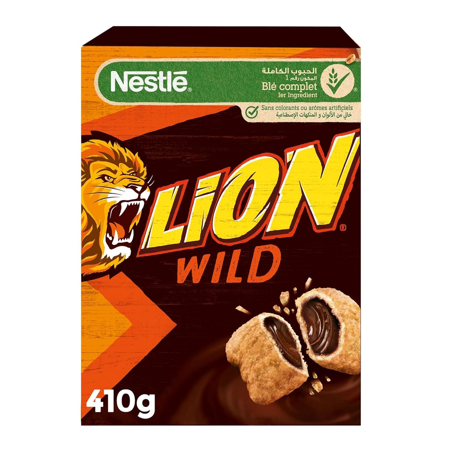 Nestle Lion Wild Chocolate and Caramel Breakfast Cereal Pack, 410g