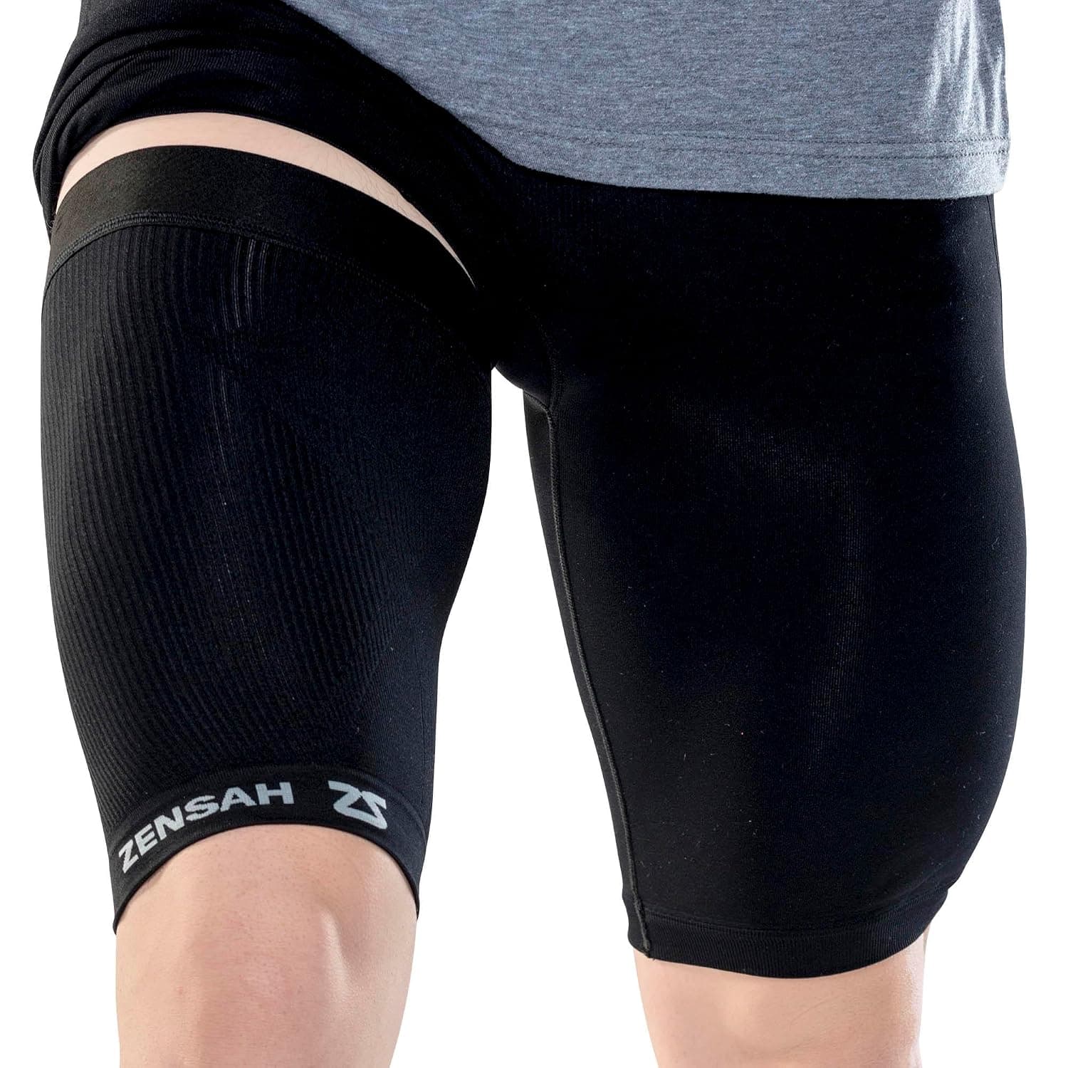 Zensah Thigh Compression Sleeve – Hamstring Support, Quad Compression Sleeve for Men and Women - Thigh Sleeve Wrap, Great for Running, Sports, Groin Pulls