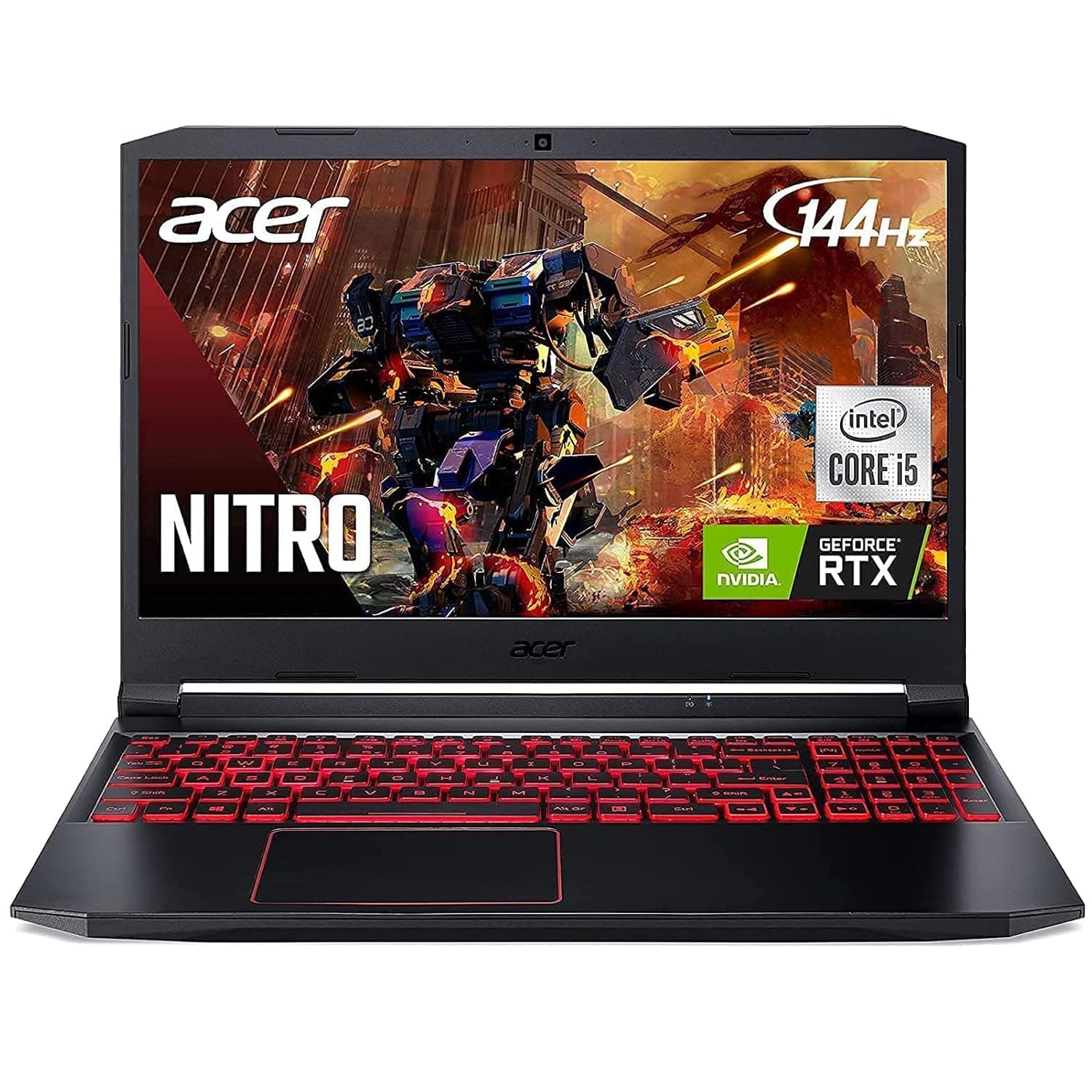 acer Nitro 5 AN515 Gaming Laptop | Intel Core i5-10300H Up to 4.5GHz | NVIDIA GeForce RTX 3050 GPU | 15.6" FHD 144Hz IPS | 8GB DDR4 | 512GB NVMe SSD | Intel Wi-Fi 6 | Backlit Keyboard | TWE Cloth