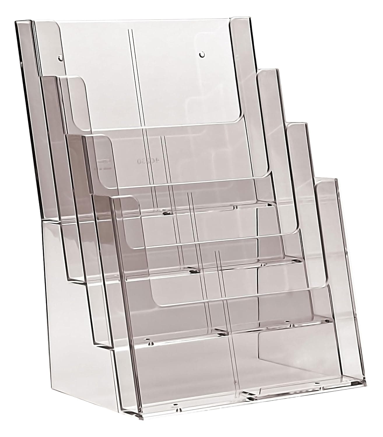 Taymar 4C230 Four Tier Display Stand for A4/DL Leaflets and Brochures - Clear