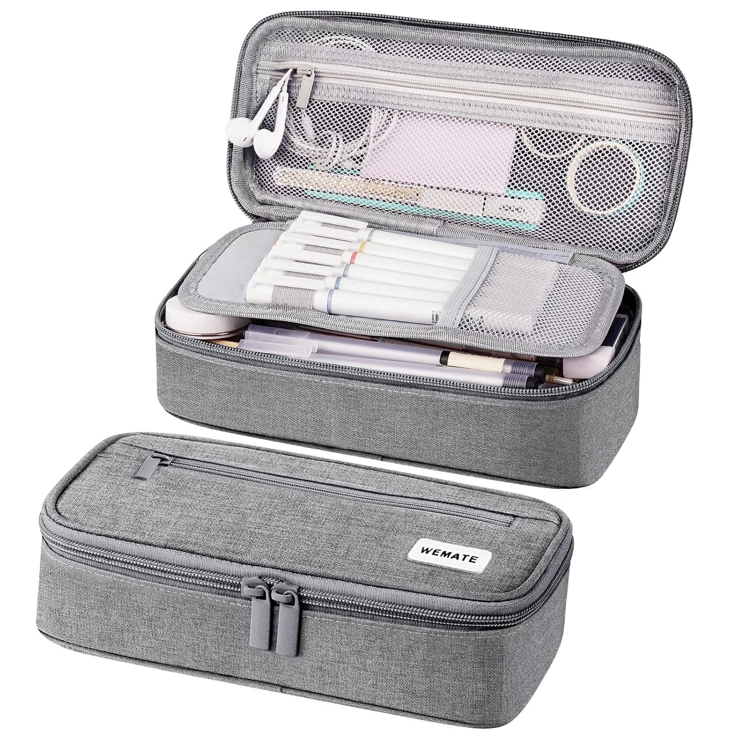 WEMATE Large Pencil Case Aesthetic,Big Capacity Canvas Pencil Pouch