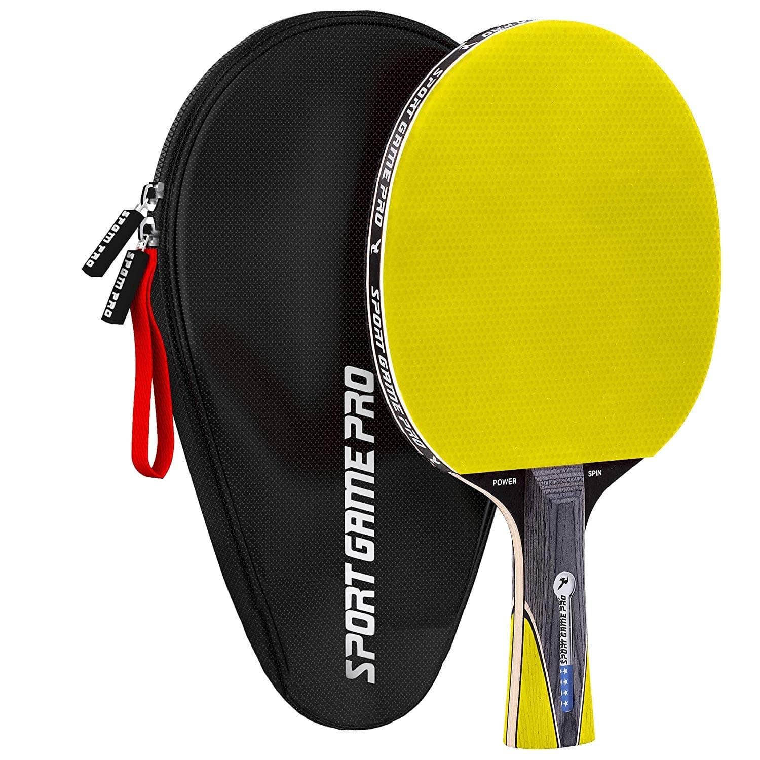 Ping Pong Paddle with Killer Spin + Case for Free - Professional Table Tennis Racket for Beginner and Advanced Players - Improve Your Ping Pong Skills with JT Ping Pong Paddle Set