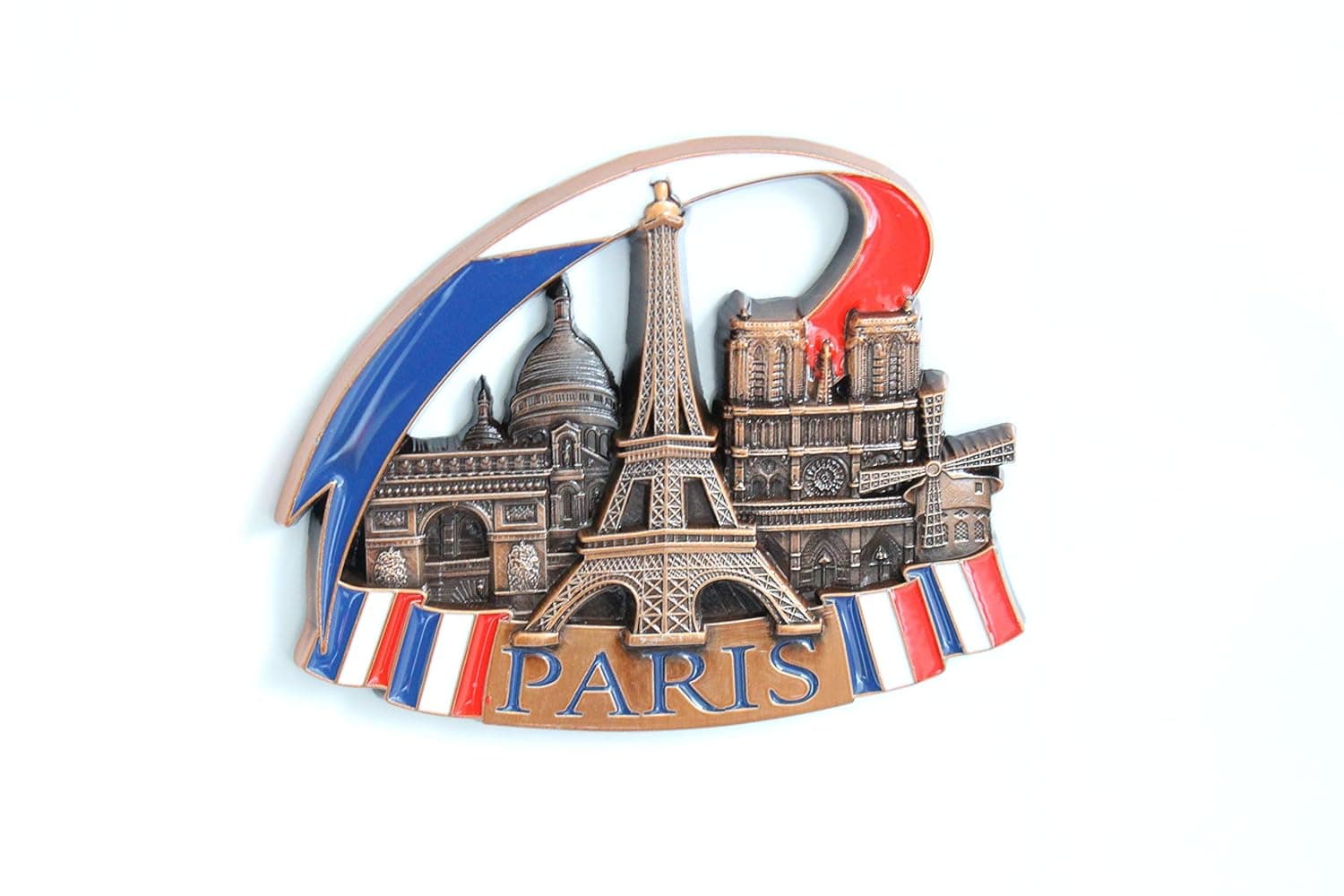 ديزاينو باريس (فرنسا) - مغناطيس ثلاجة معدني ثلاثي الابعاد لثلاجة المطبخ - هدية تذكارية فريدة وأنيقة للعطلات