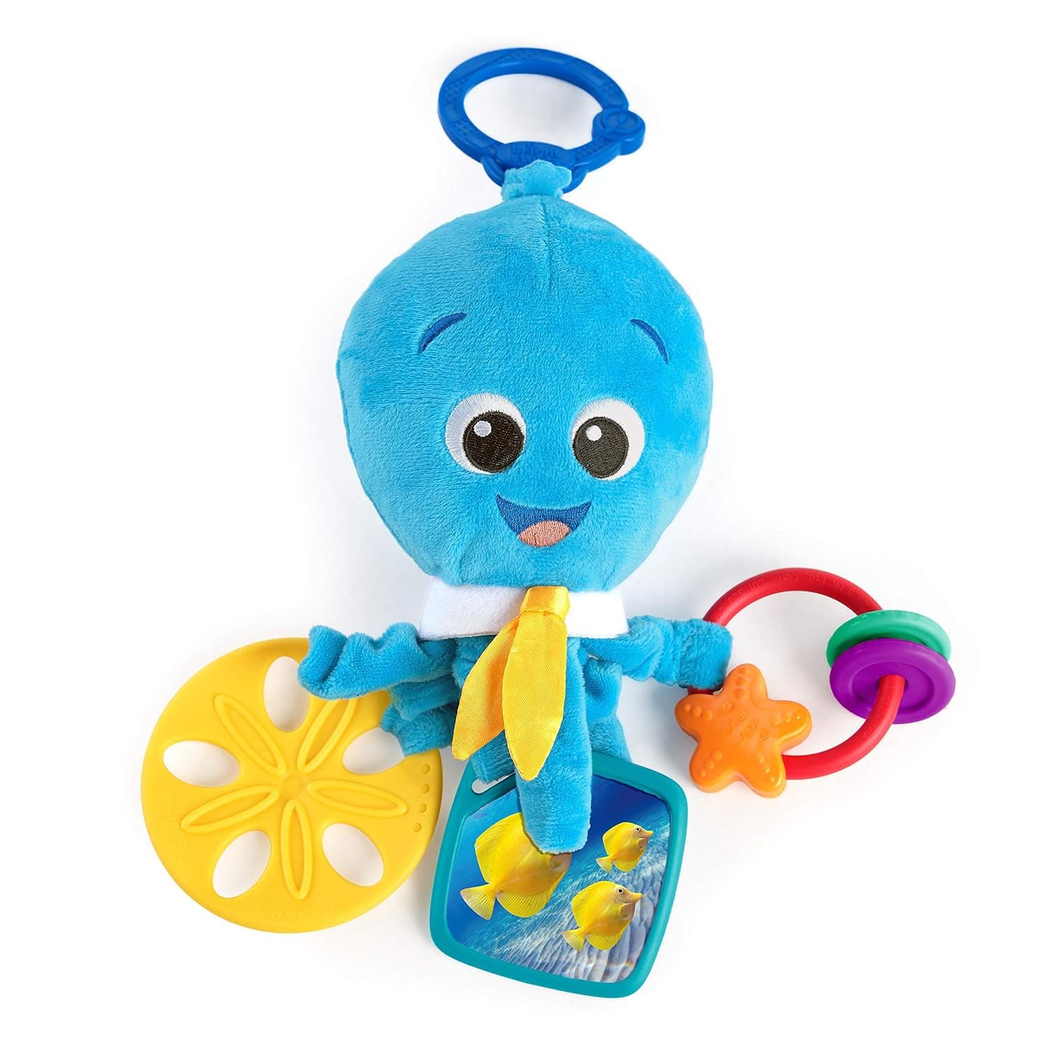 Baby Einstein Activity Arms Octopus Take-Along Toy, Soft Plush Animal for Multi-Sensory Discovery, Perfect for Strollers and Diaper Bags - 0-36 Months