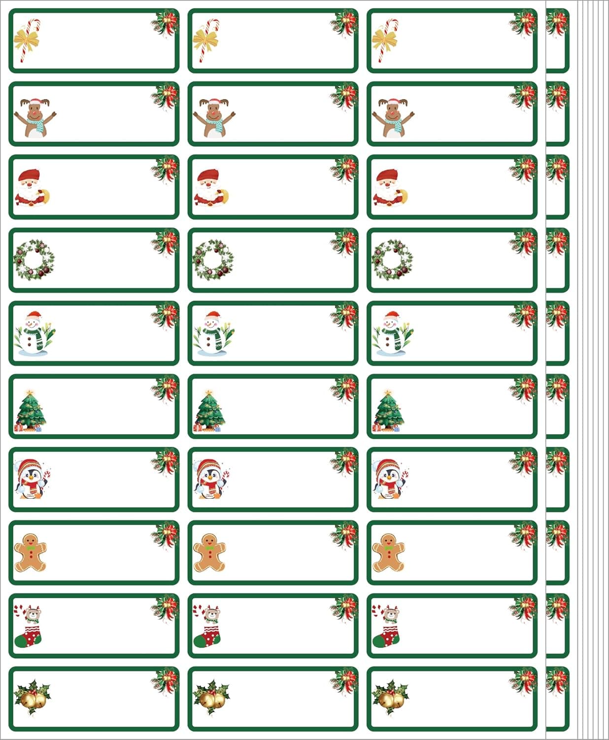 750Pcs Winter Address Labels 1 x 2.625 Inch,Printable Gift Tags Address Stickers for Envelopes Christmas Mailing LabelsGift Labels for Holiday Wrapping