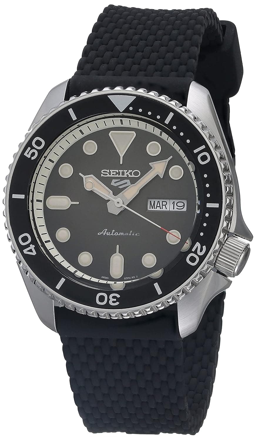 Seiko 5 Facelift, 10 Bar Water Resistant, Calendar, Dial Men's Watch Srpd55K2 Black